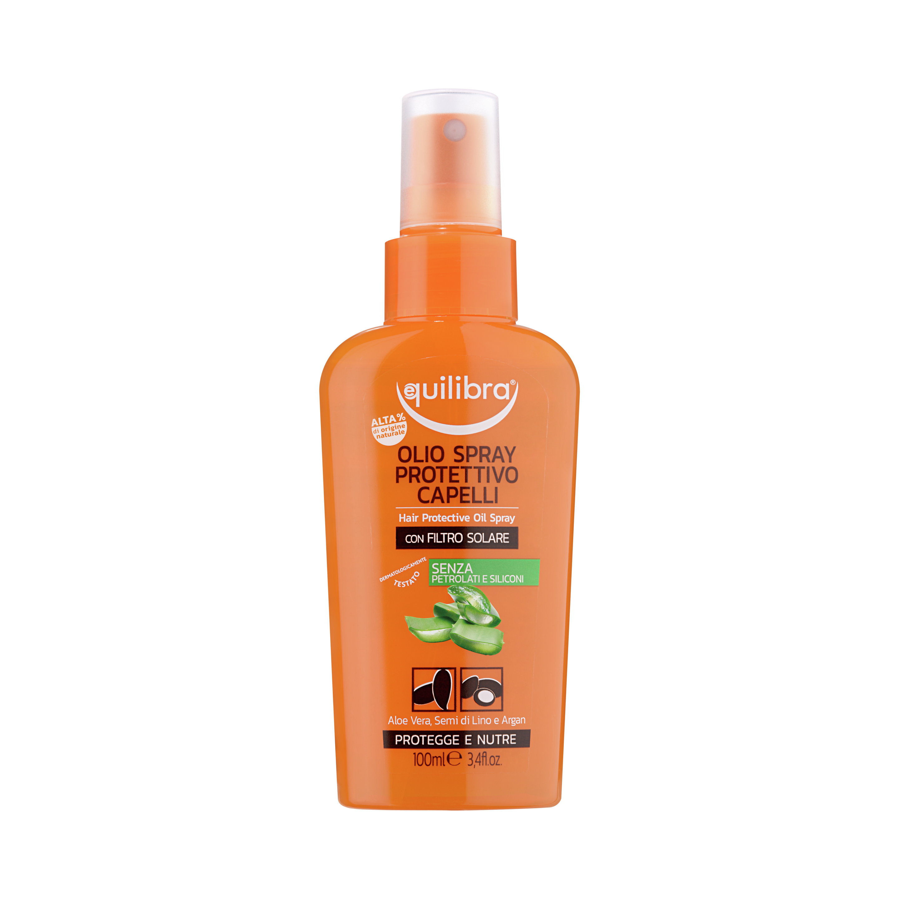 Olio Spray Protettivo Capelli Equilibra<sup>®</sup>  - Flacone con vaporizzatore 100 ml