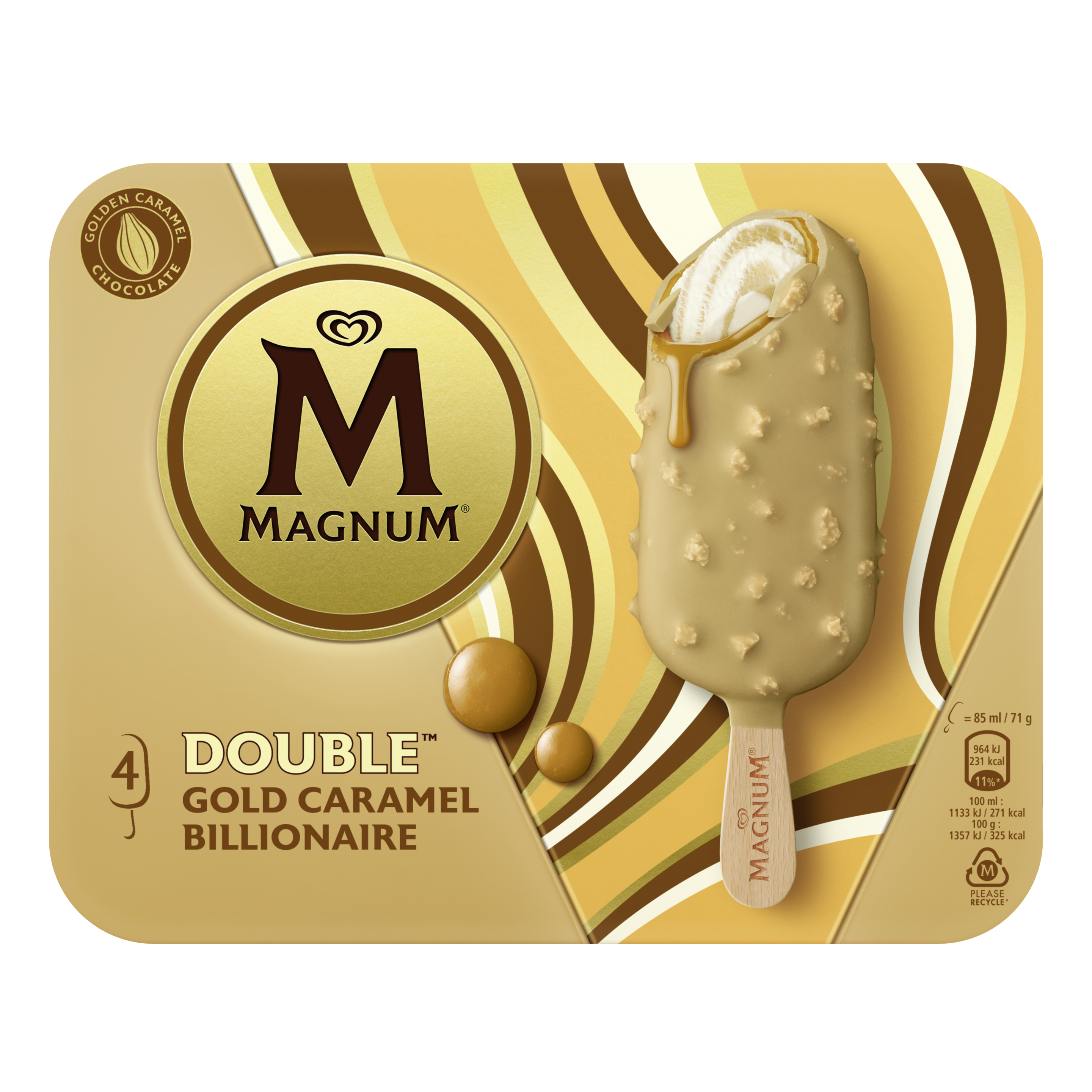 Magnum Bâtonnet Double Gold Caramel Billionaire