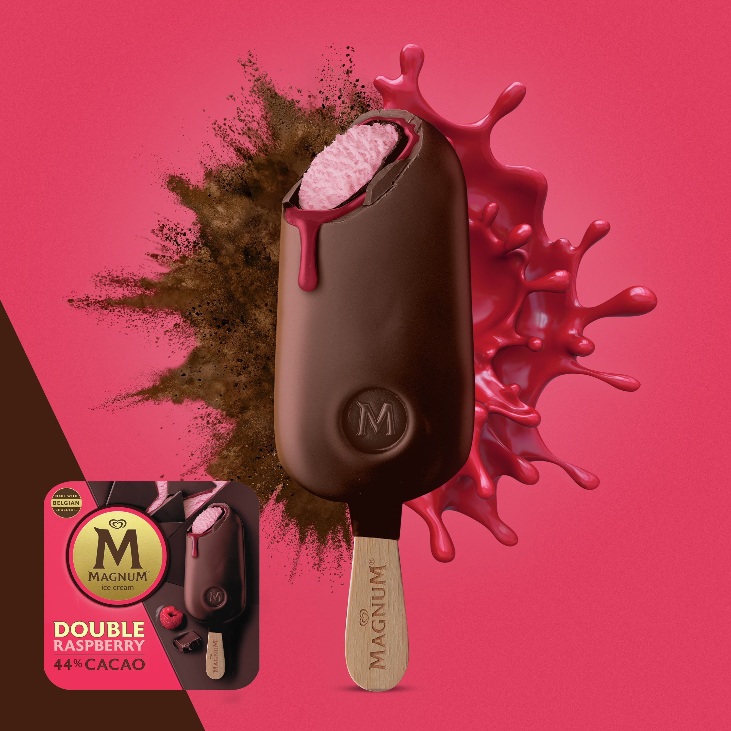 Double Raspberry Ice Cream Bar