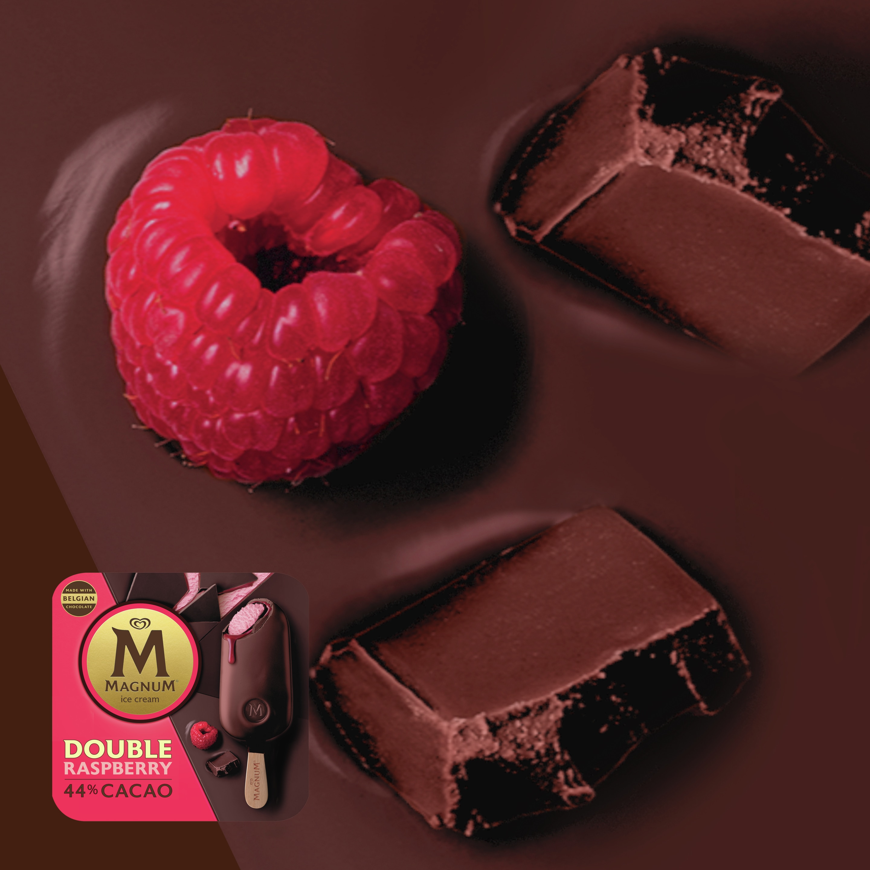 Double Raspberry Ice Cream Bar