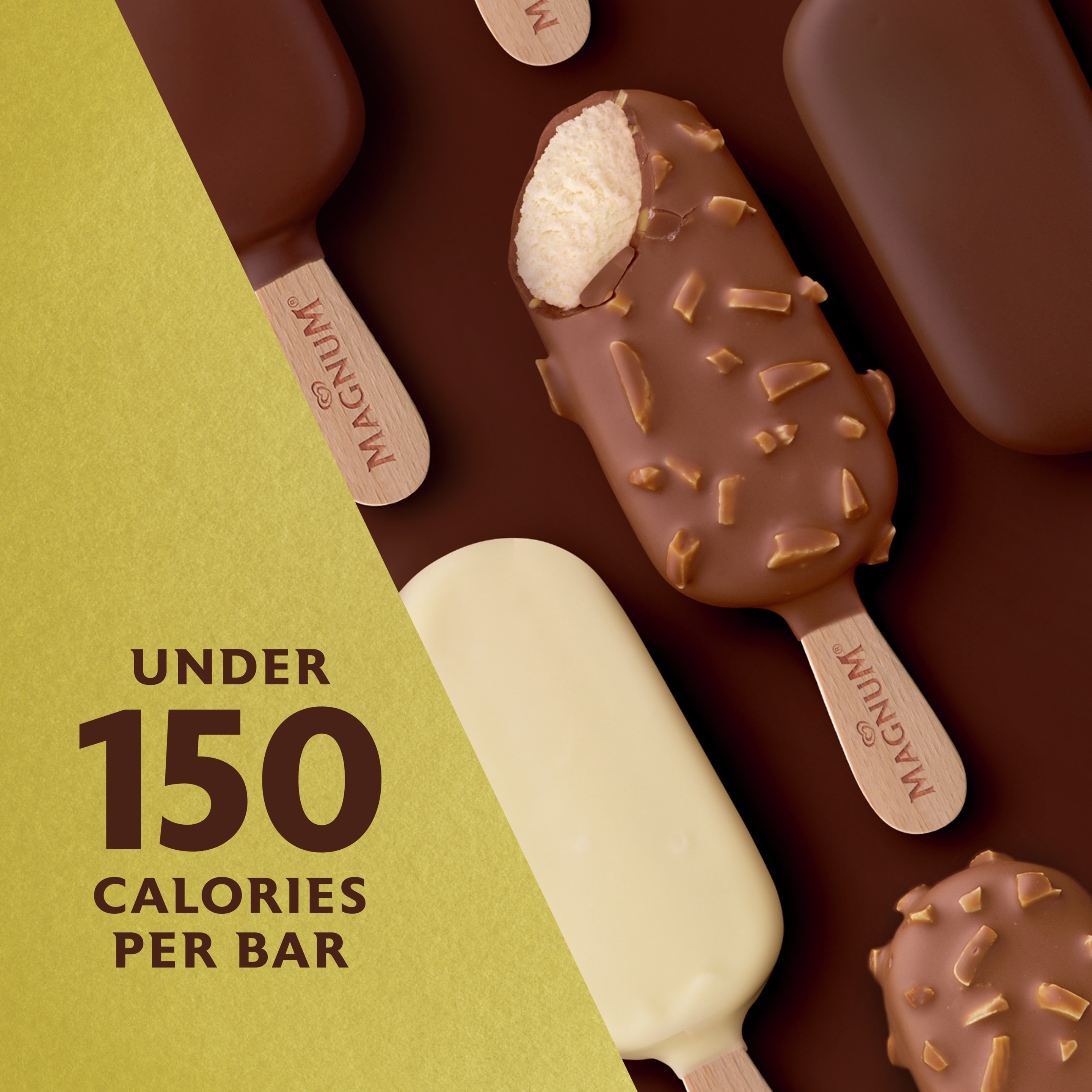 Mini Classic, Almond, and White Ice Cream Bar