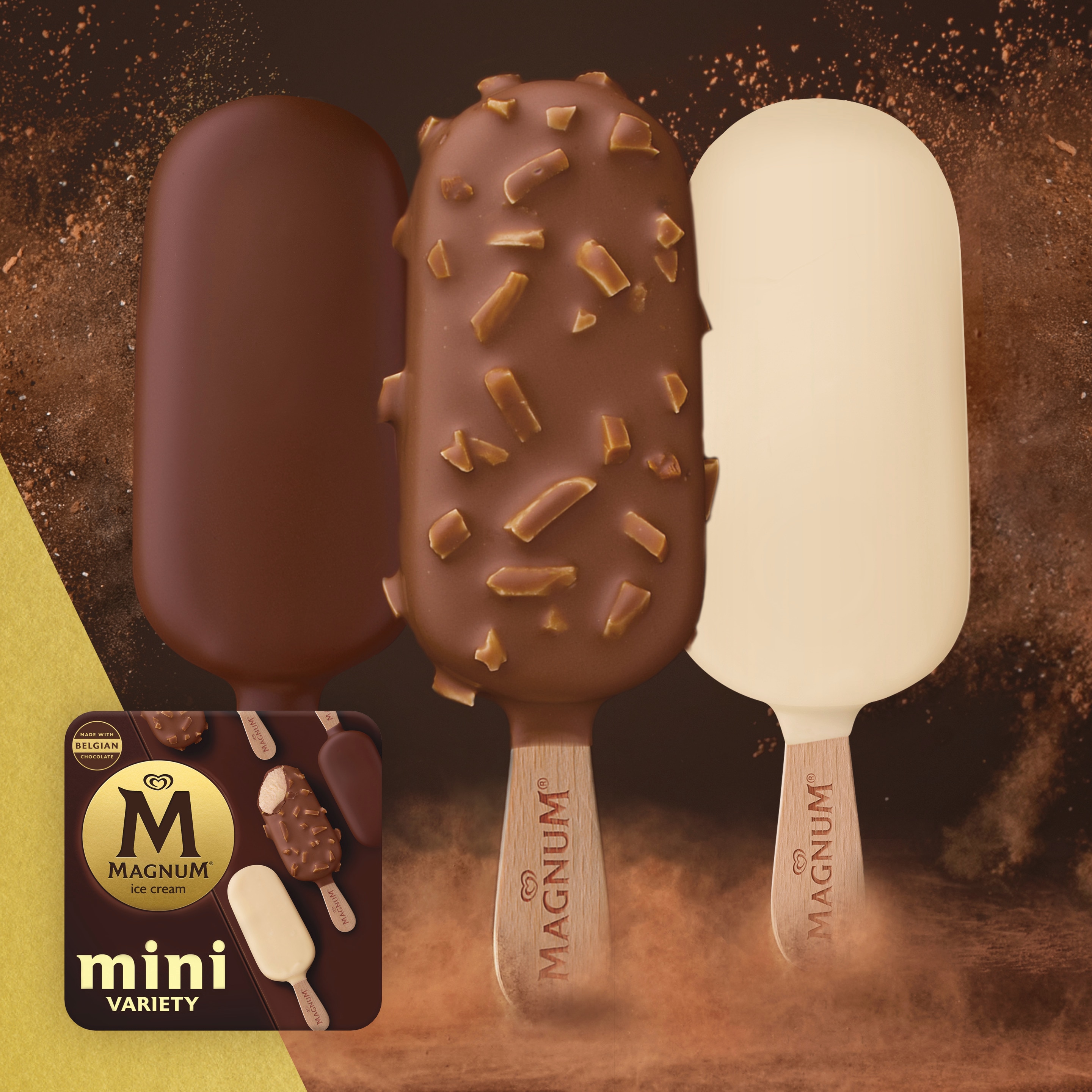 Mini Ice Cream Treat Variety Pack - Classic, Almond, & White