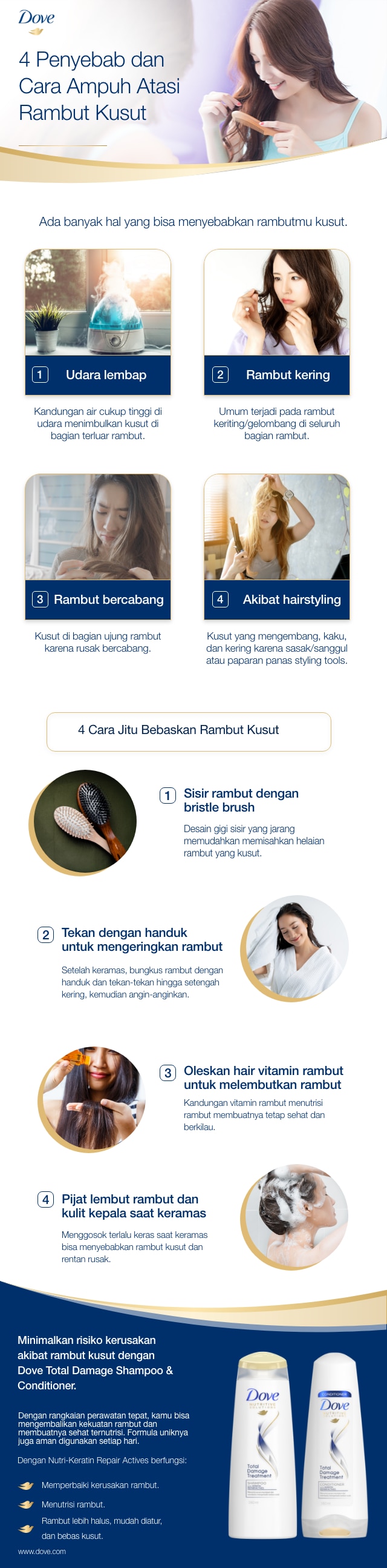 4 Penyebab dan Cara Ampuh Atasi Rambut Kusut