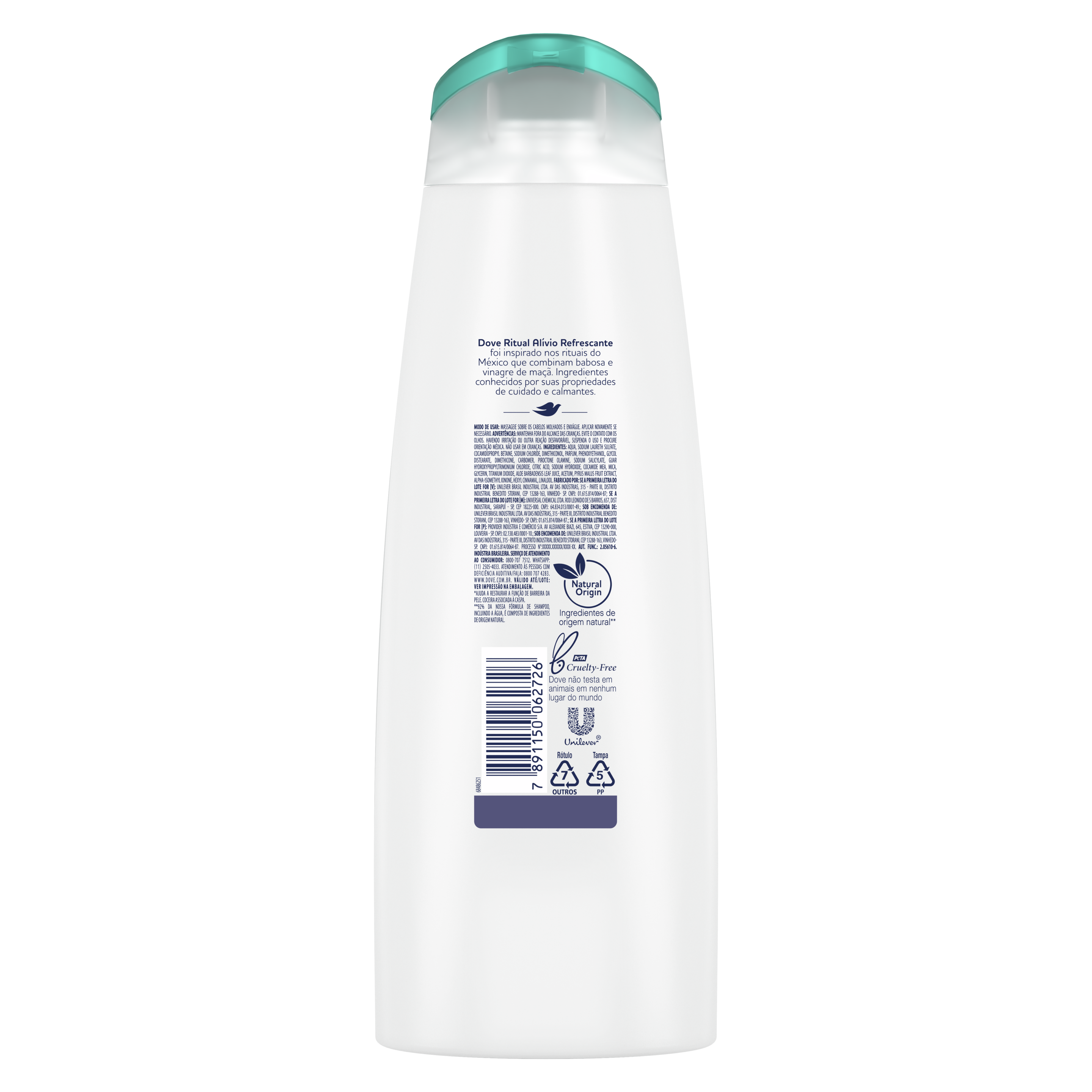 Shampoo Dove Ritual Alívio Refrescante 400 ML