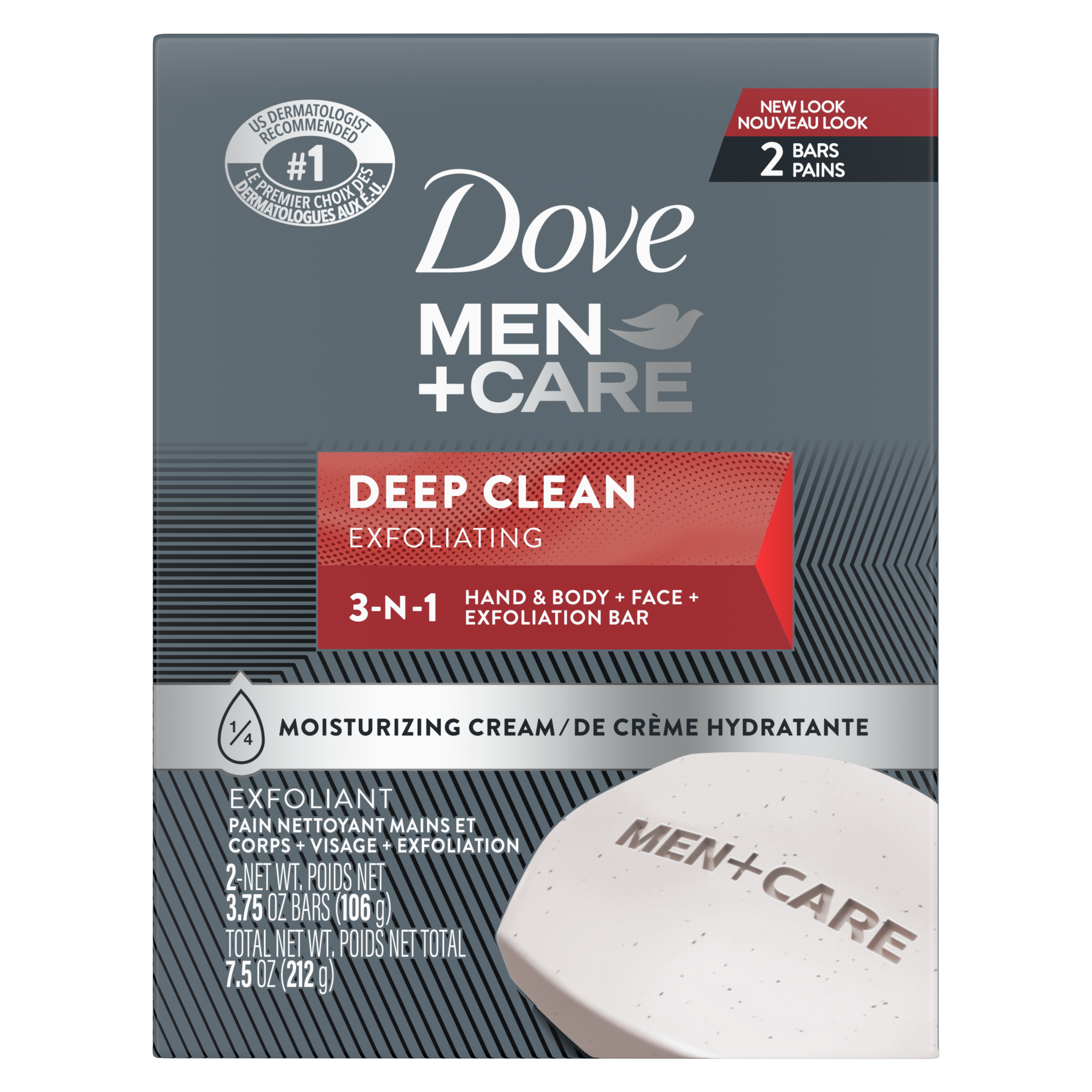 Men+Care Deep Clean Purifying Grains Body and Face Bar 2x106g