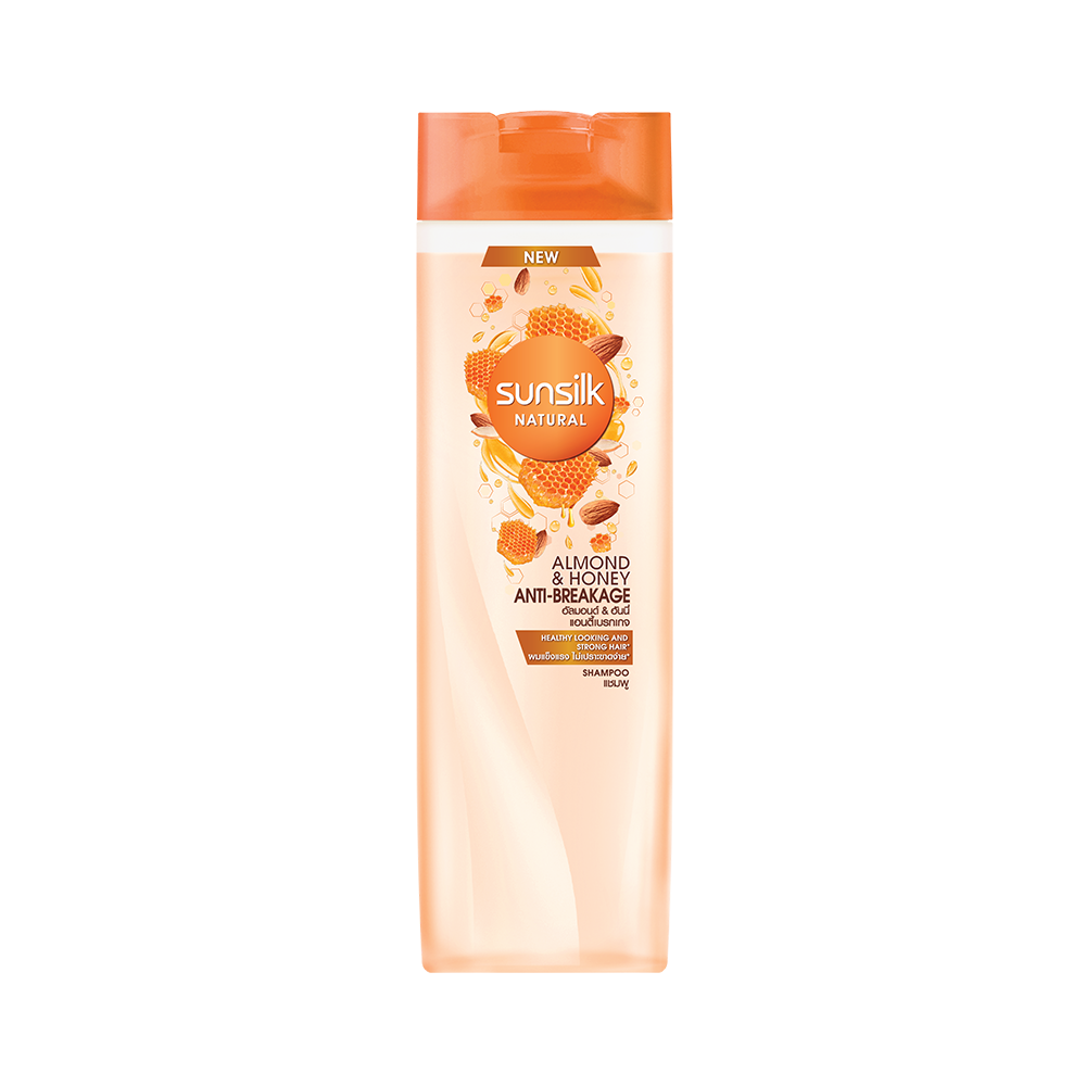 Sunsilk Natural Almond & Honey Anti-Breakage Shampoo 320ml ฉลากด้านหน้าผลิตภัณฑ์