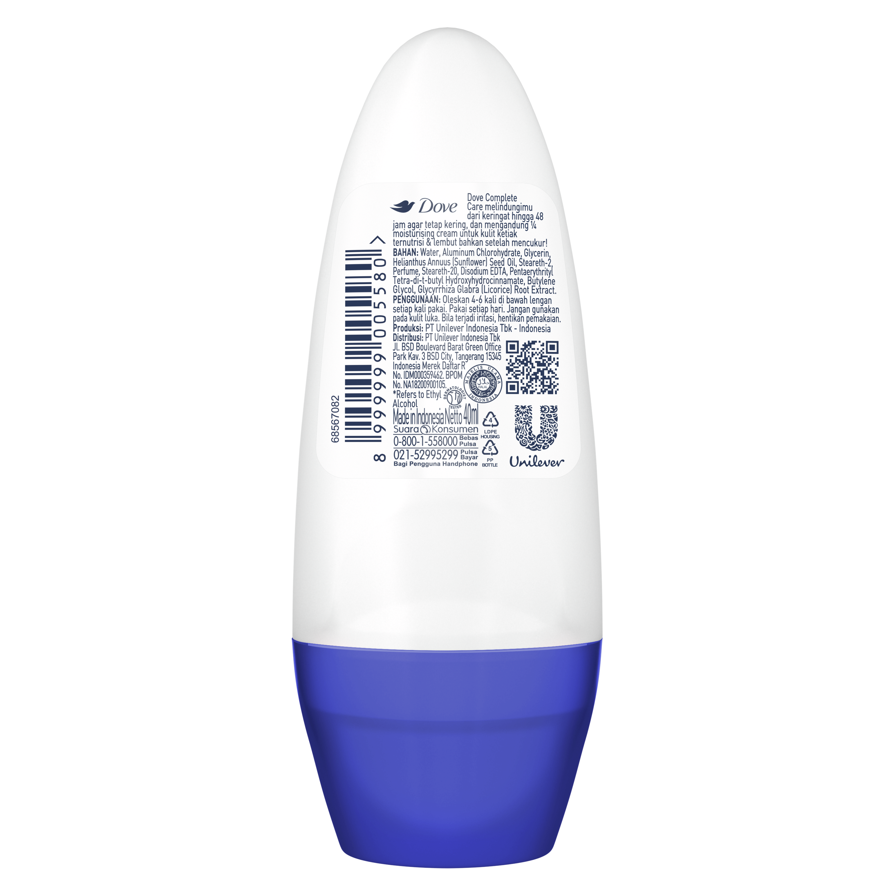 Complete Care Menutrisi & Melembutkan Antiperspirant Deodorant Roll-On