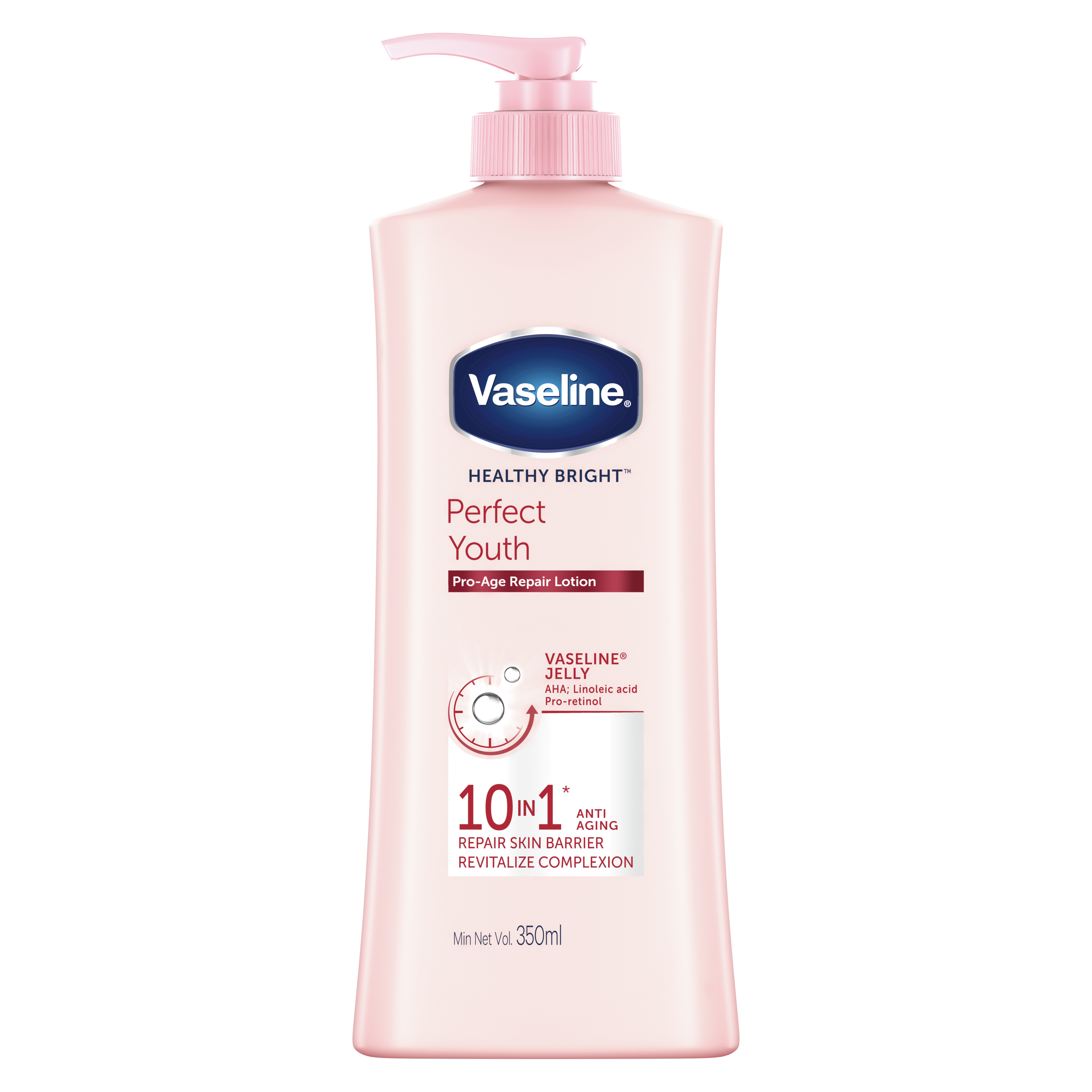 Vaseline Healthy Bright Perfect 10 350ml FOP Pack
