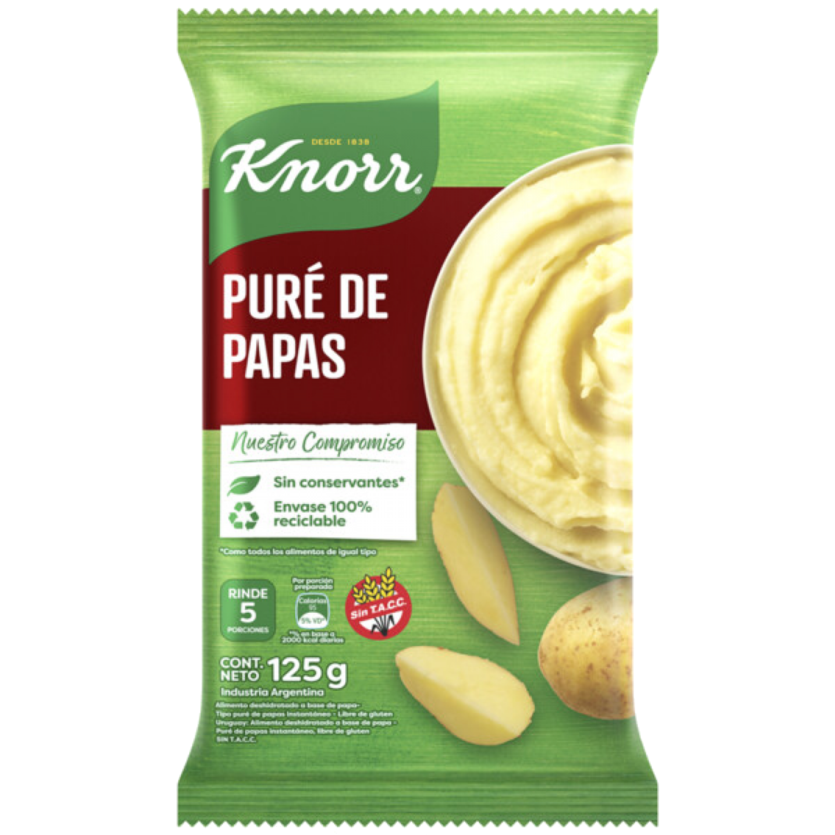 Imagen de envase Puré de Papas x 125 Knorr