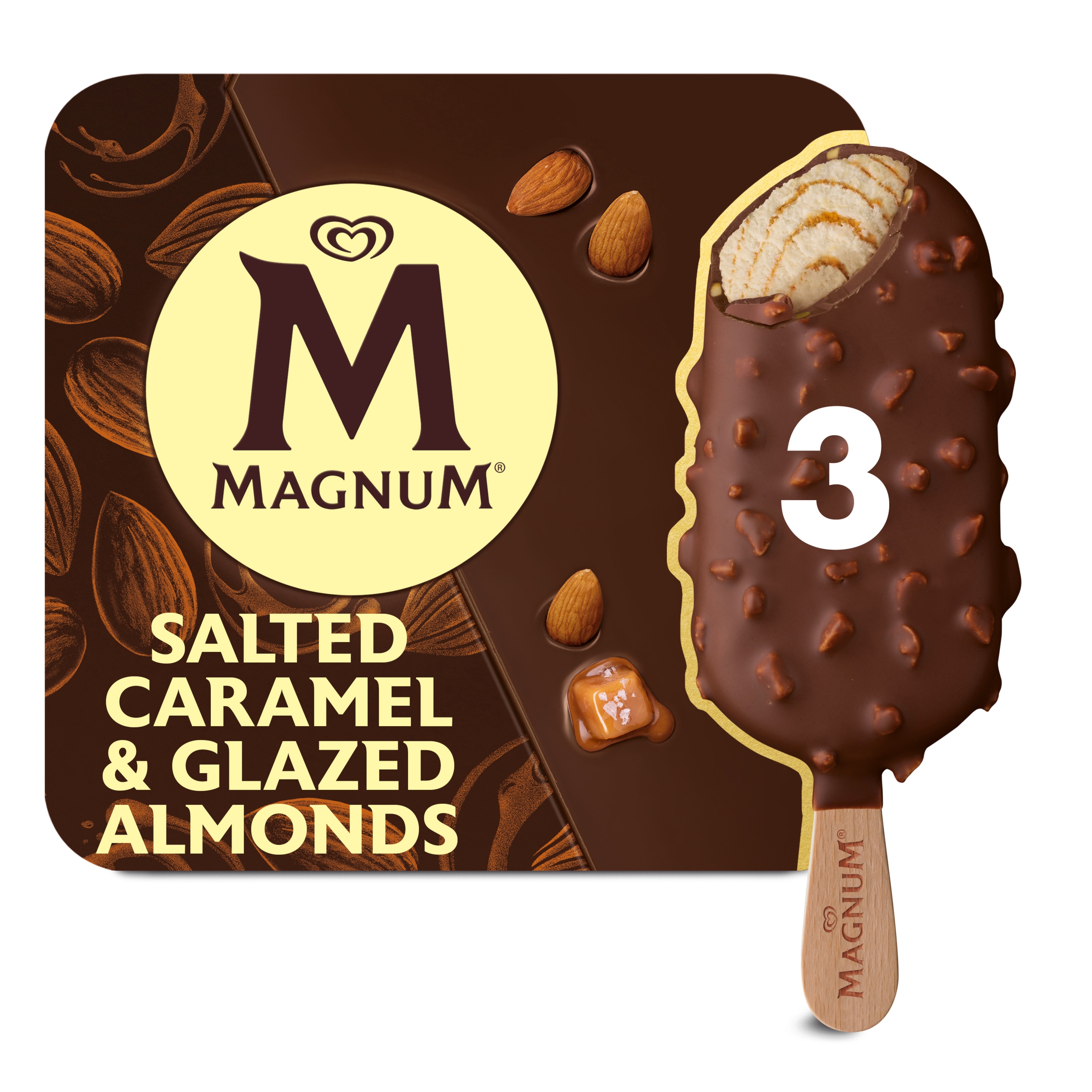 Magnum IJs Salted Caramel & Glazed Almonds 3x90ml