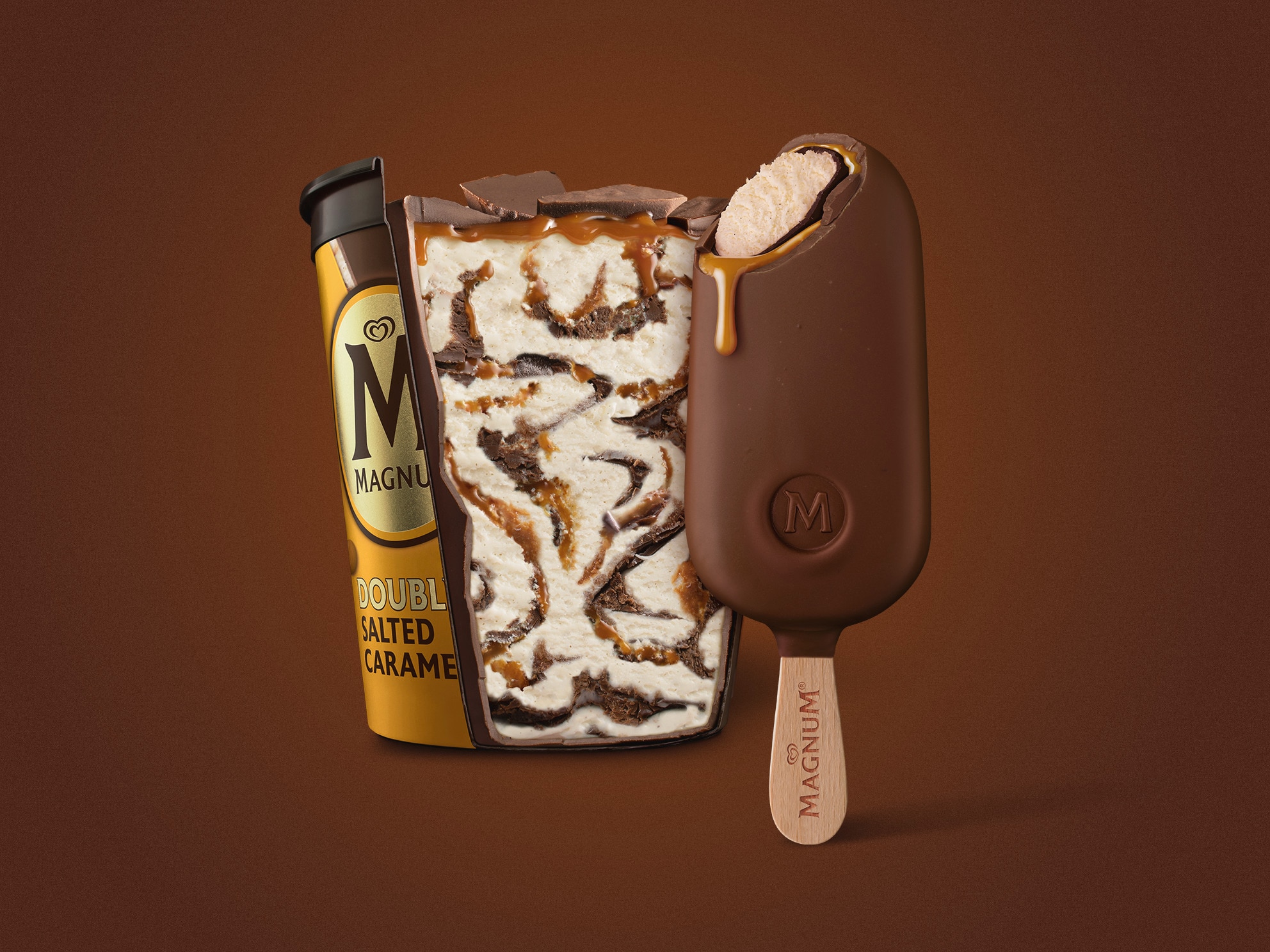 Magnum Double Salted Caramel Tub And Stick