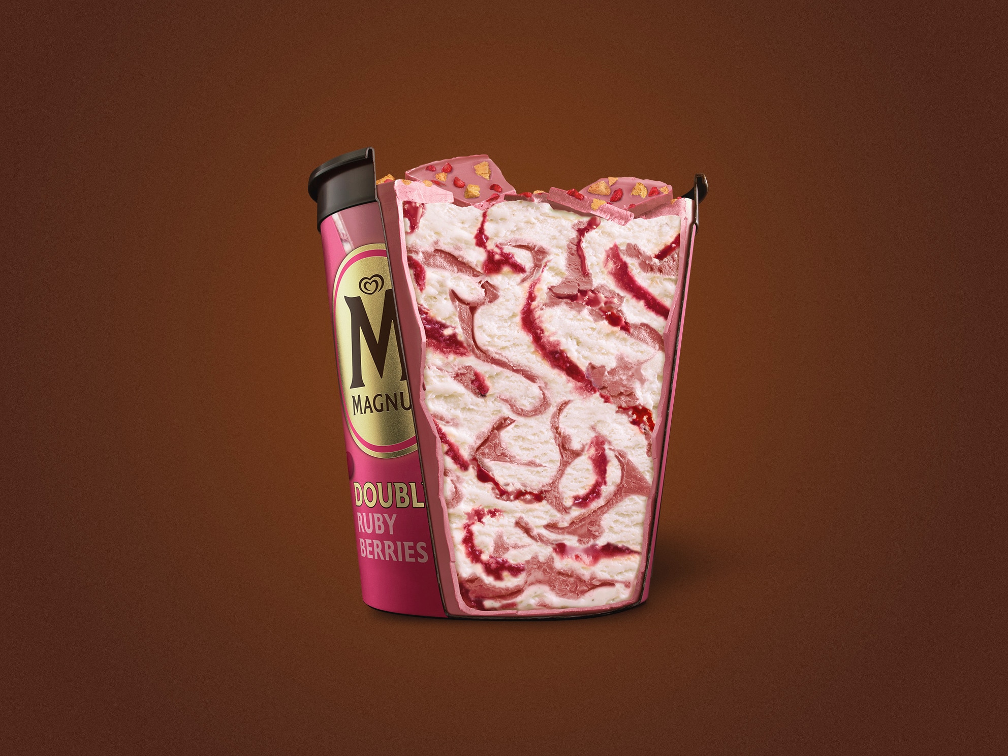 Magnum Double Ruby Berries And Cream Tub