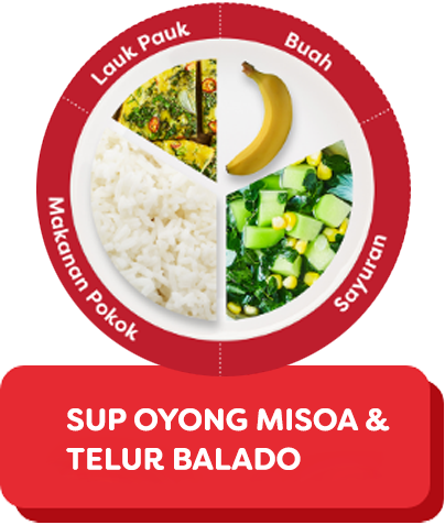 sup oyong misoa dan telur balado