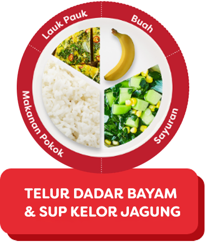 telur dadar bayam dan sup kelor jagung