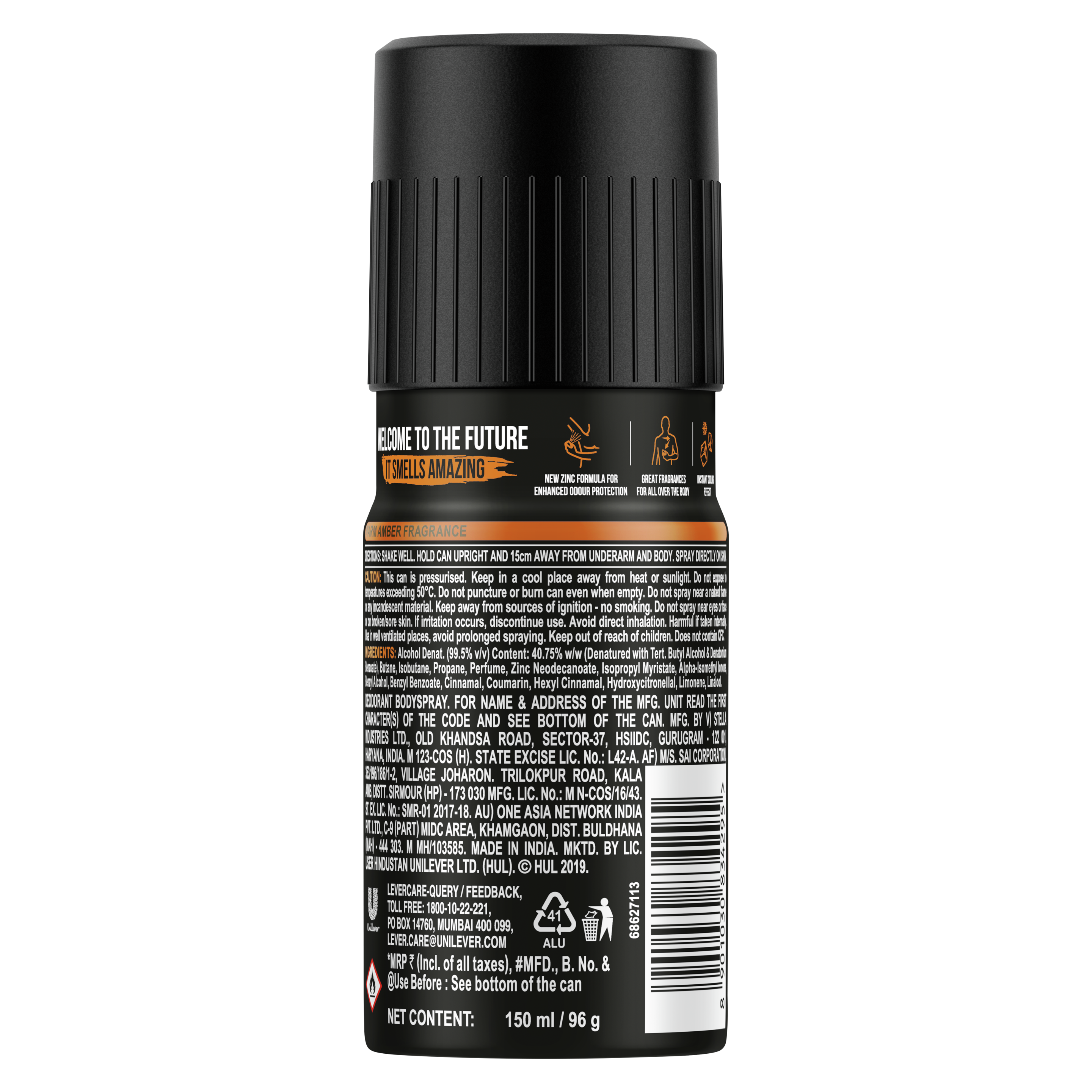 Axe Recharge 24x7 Long Lasting Deodorant Bodyspray For Men 150 ml