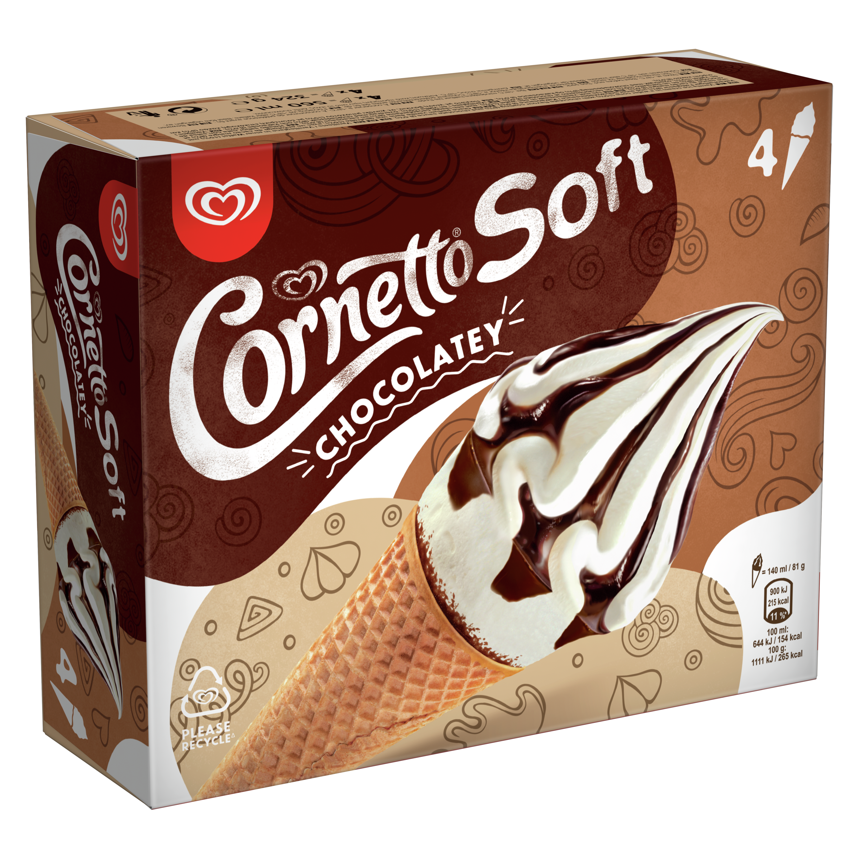 Cornetto Soft Chocolatey 4X