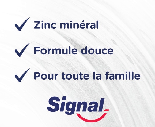liste de bénéfices d'un dentifrice Signal