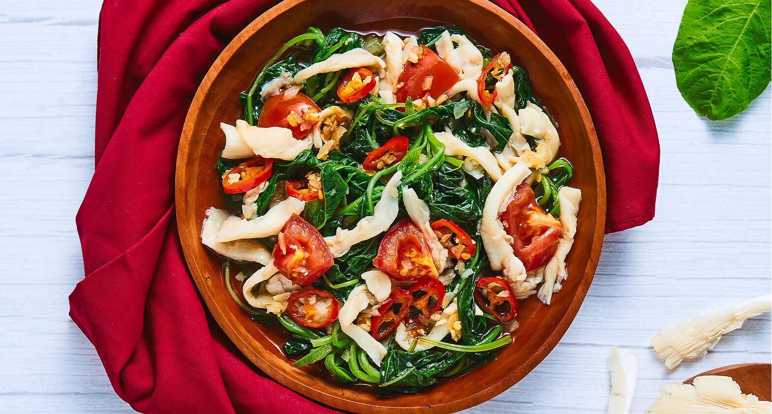 Tumis Bayam Jamur Tiram