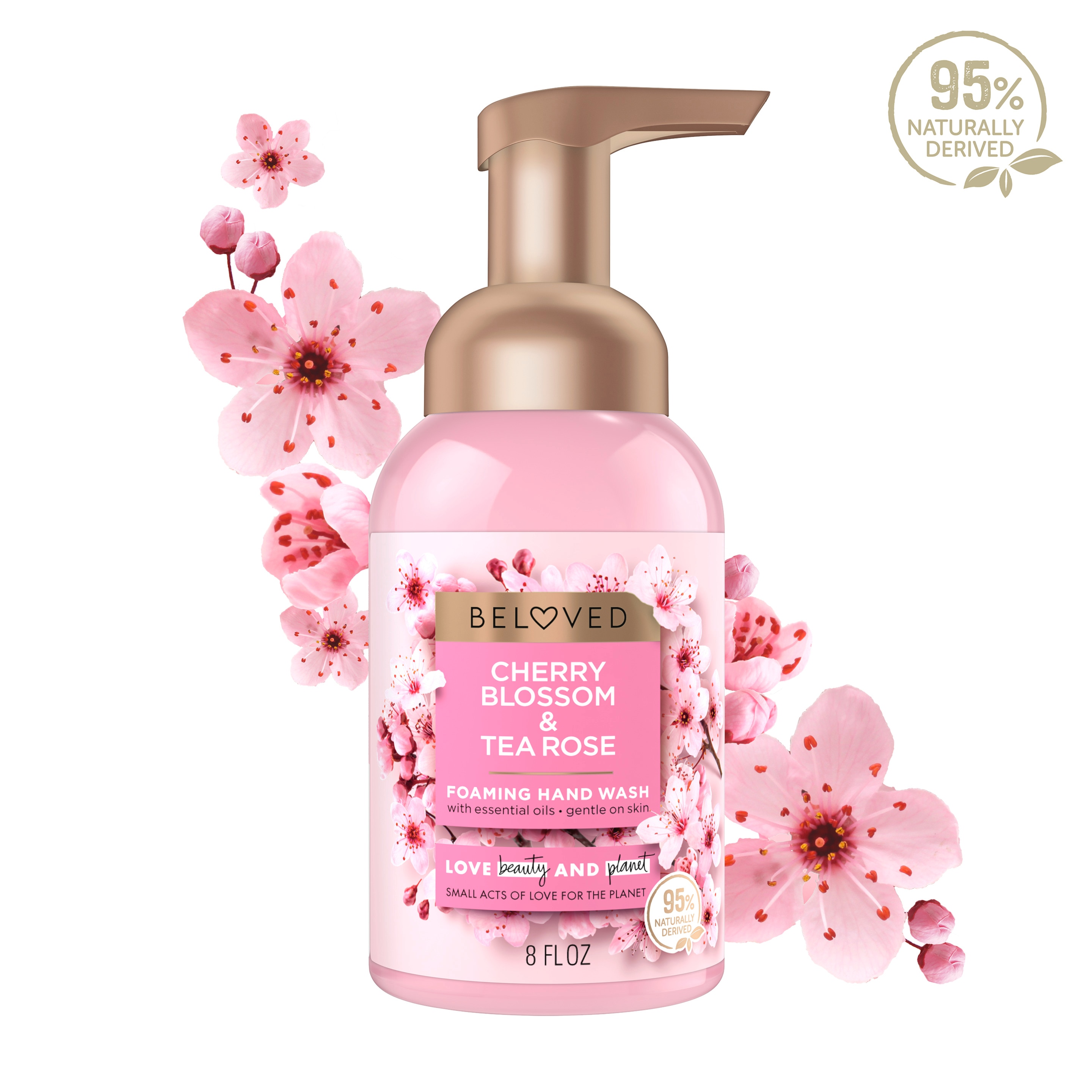 Beloved by Love Beauty and Planet Cherry Blossom & Tea Rose Foaming Hand Wash