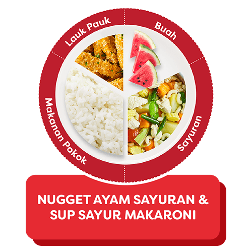 Nugget Ayam Sayuran & Sup Sayur Makaroni