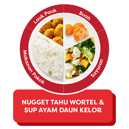 Nugget Tahu Wortel & Sup Ayam Daun Kelor