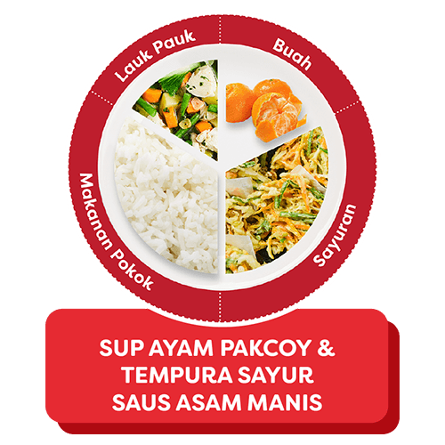 Sup Ayam Pakcoy & Tempura Sayur Asam Manis