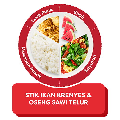 Stik Ikan Krenyes & Oseng Sawi Telur
