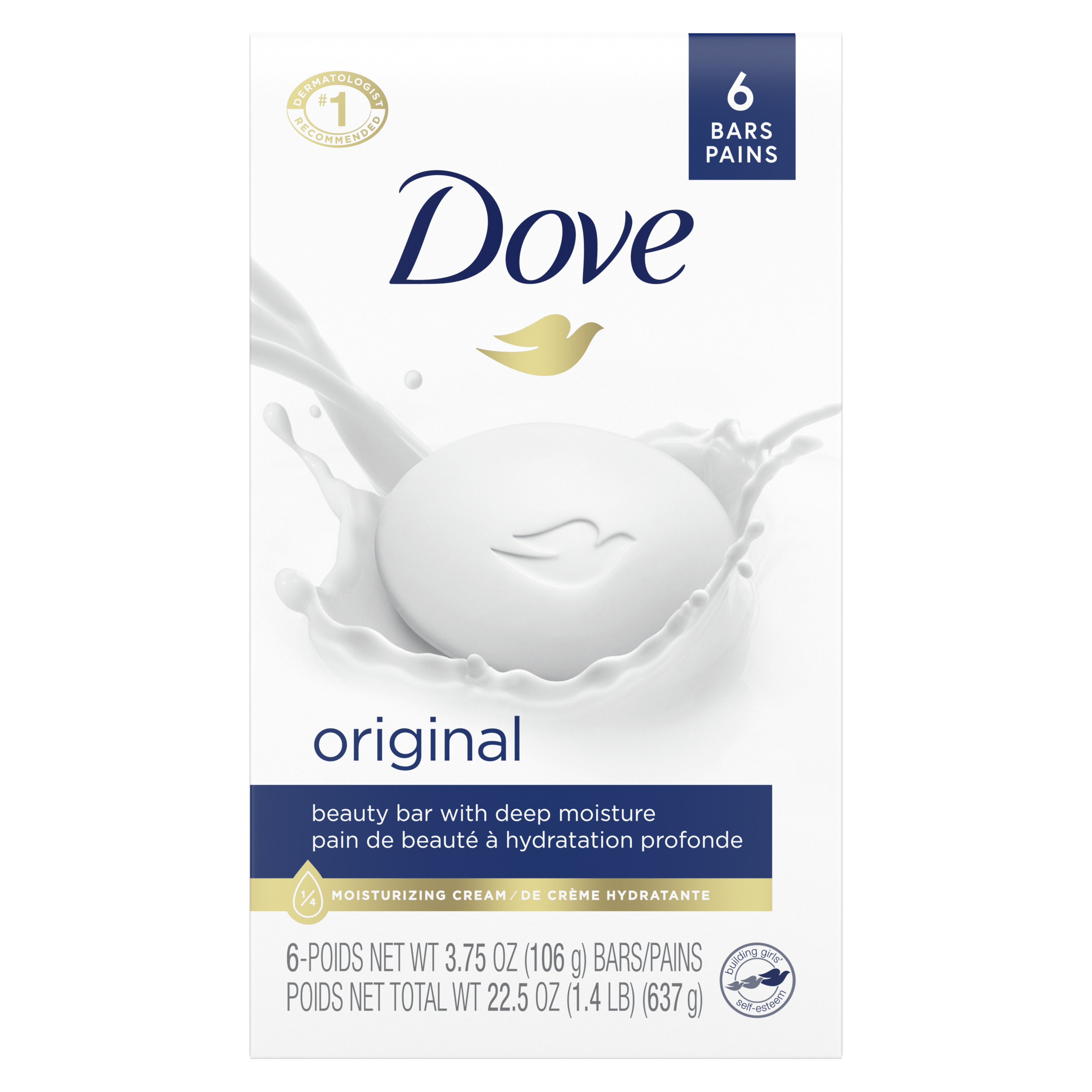 Dove White Beauty Bar 4.0 oz 6pk