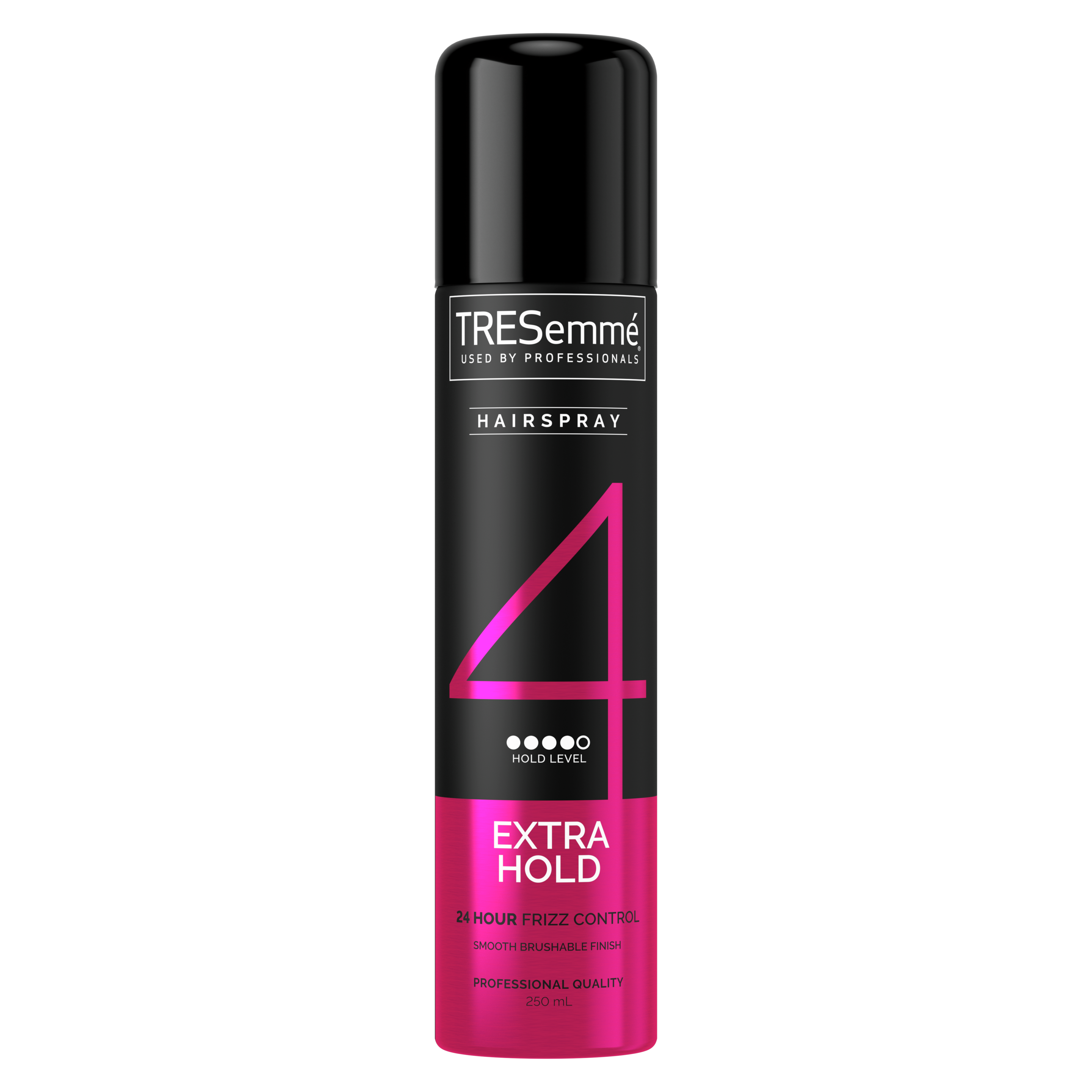 A 250ml can of TRESemmé Extra Hold Hairspray front of pack image