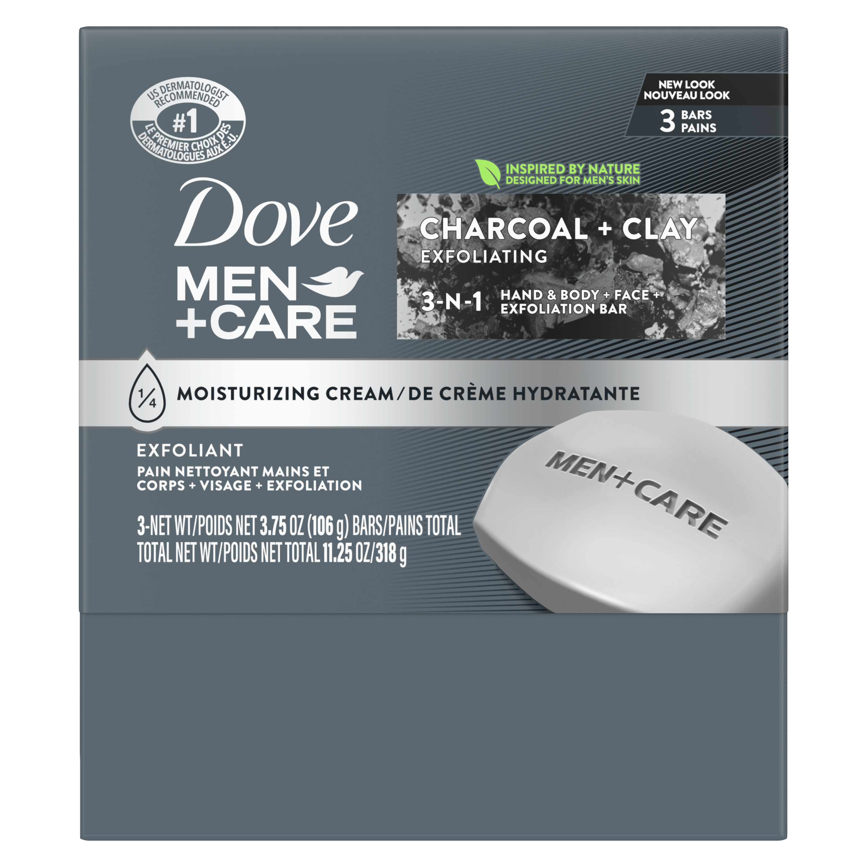 Men+Care Charcoal+Clay Body and Face Bar
