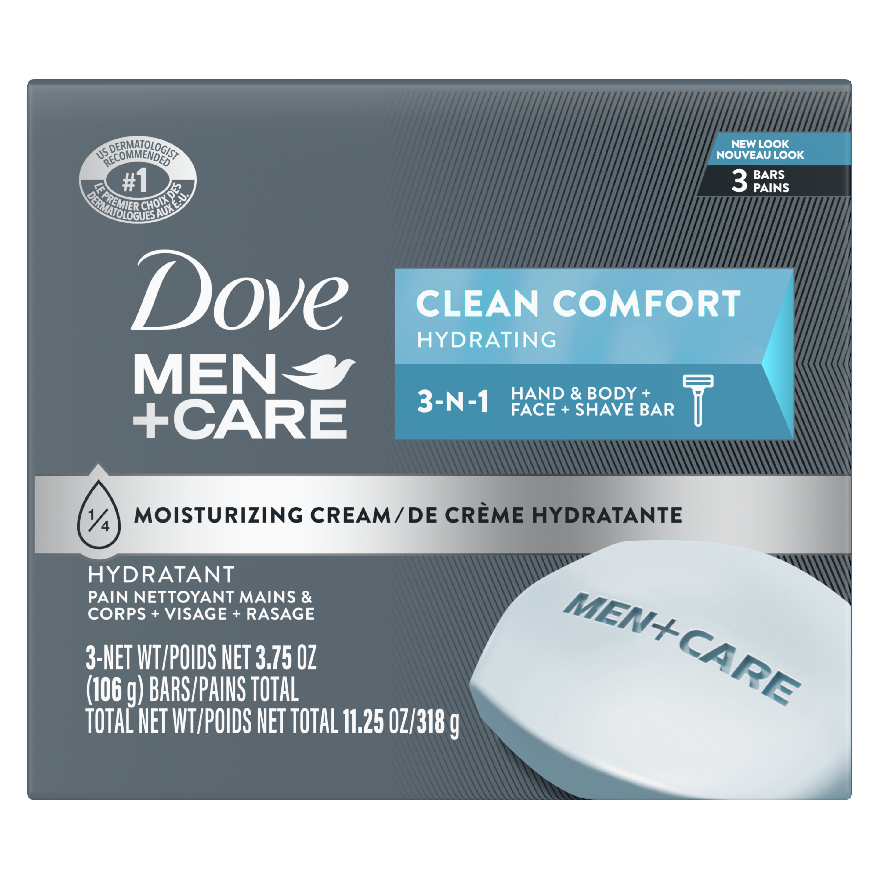 Men+Care Clean Comfort Body and Face Bar 3x106g