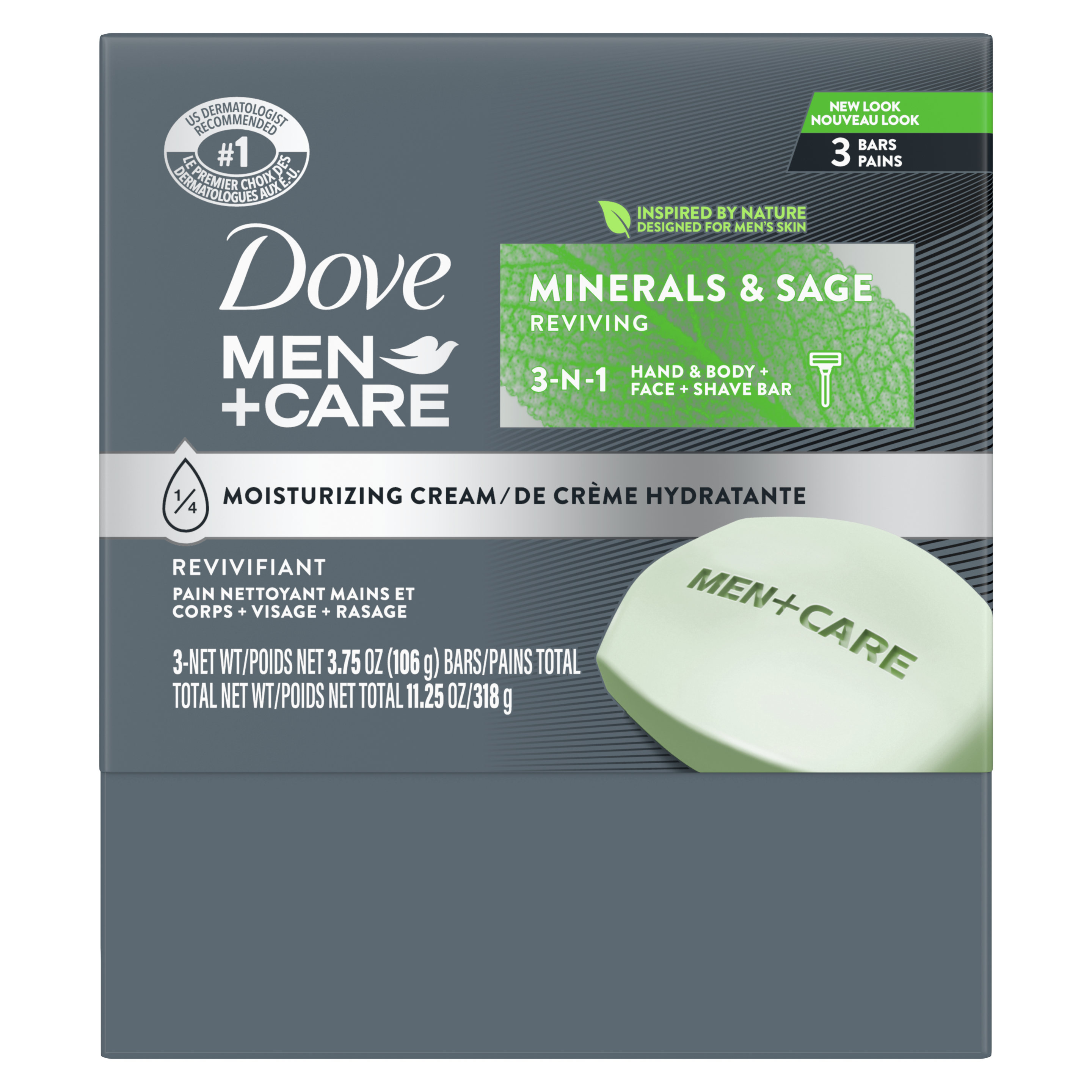 Men+Care Minerals + Sage Body and Face Bar