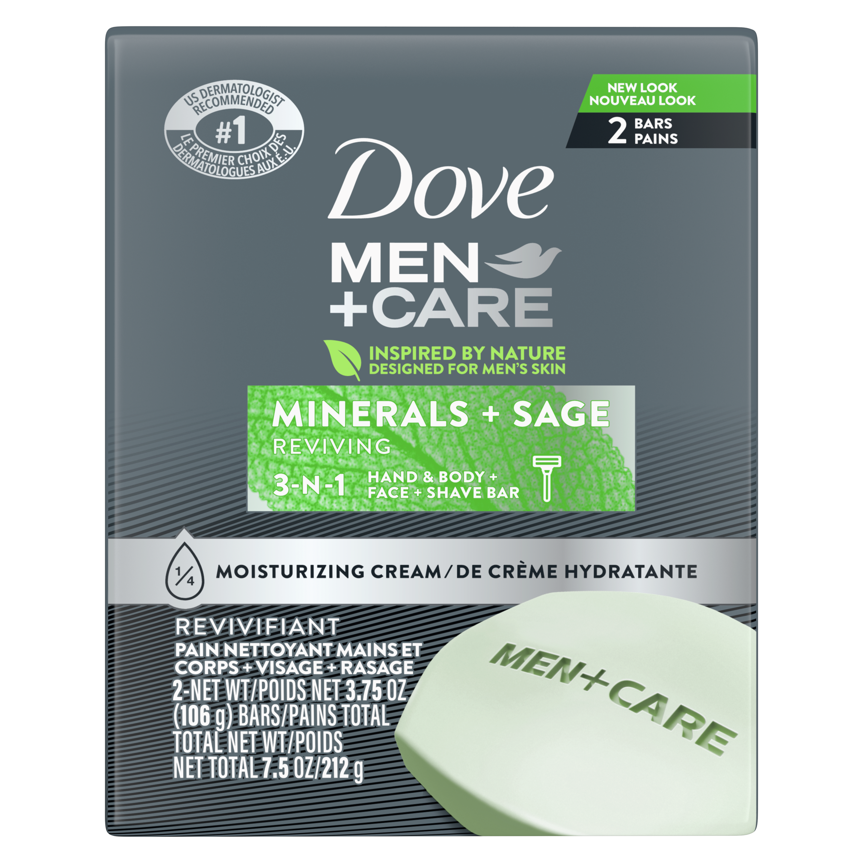 Dove Men+Care Bar Minerals + Sage 2 bar 4 oz