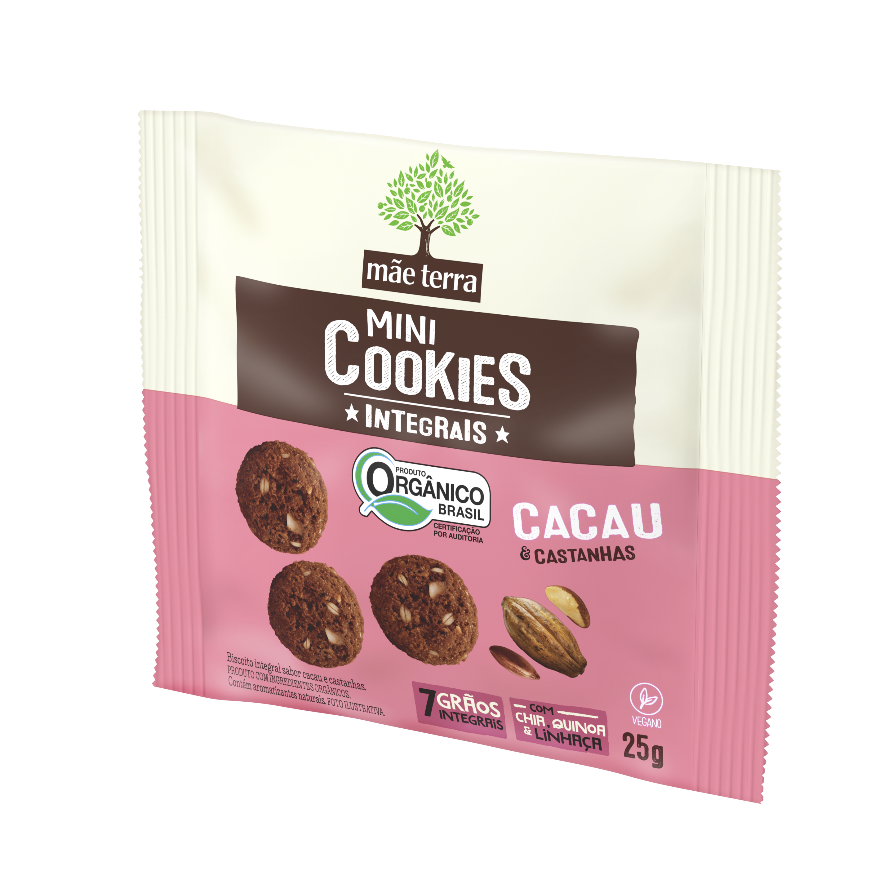 Mini Cookies Cacau e Castanhas