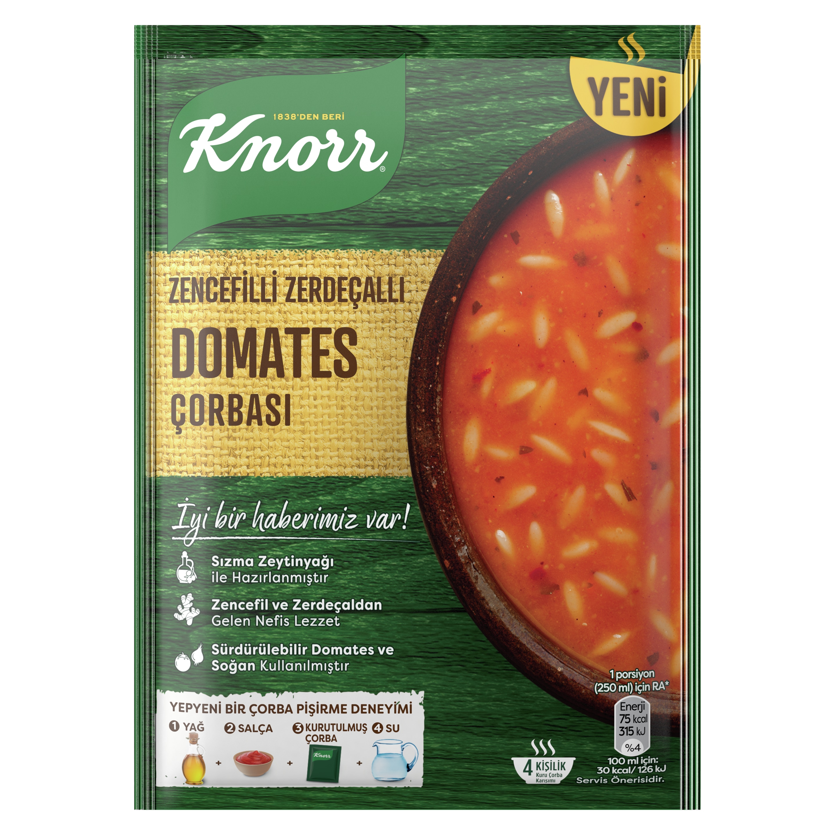 Knorr Zencefilli Zerdeçallı Domates Çorbası