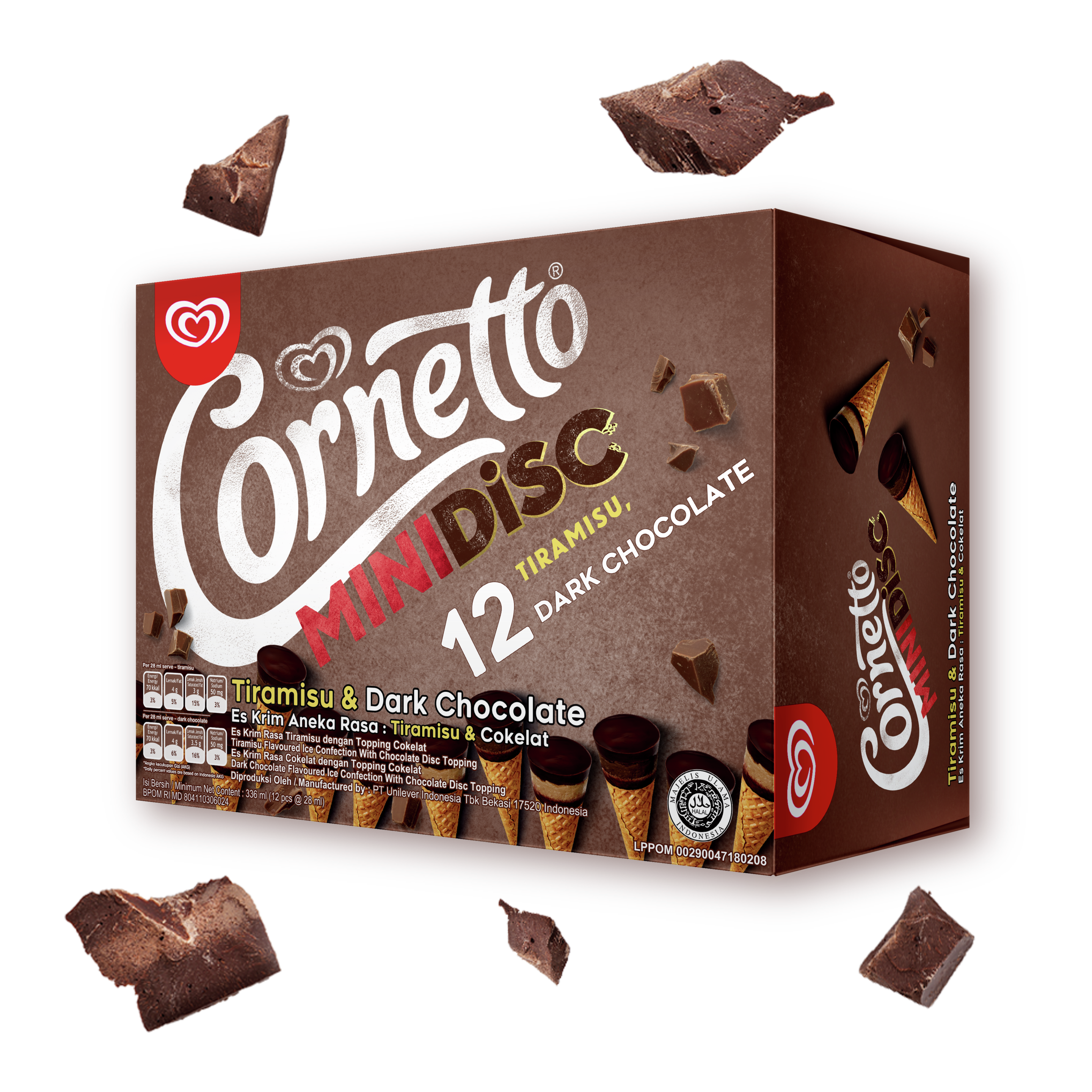 Cornetto Mini Chocolate & Es Krim Tiramisu