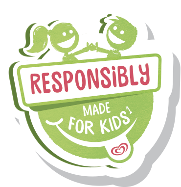 Responsibly Made For Kids logo green with red letters