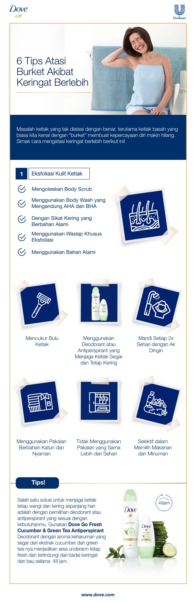 6 Tips Atasi Burket Akibat Keringat Berlebih