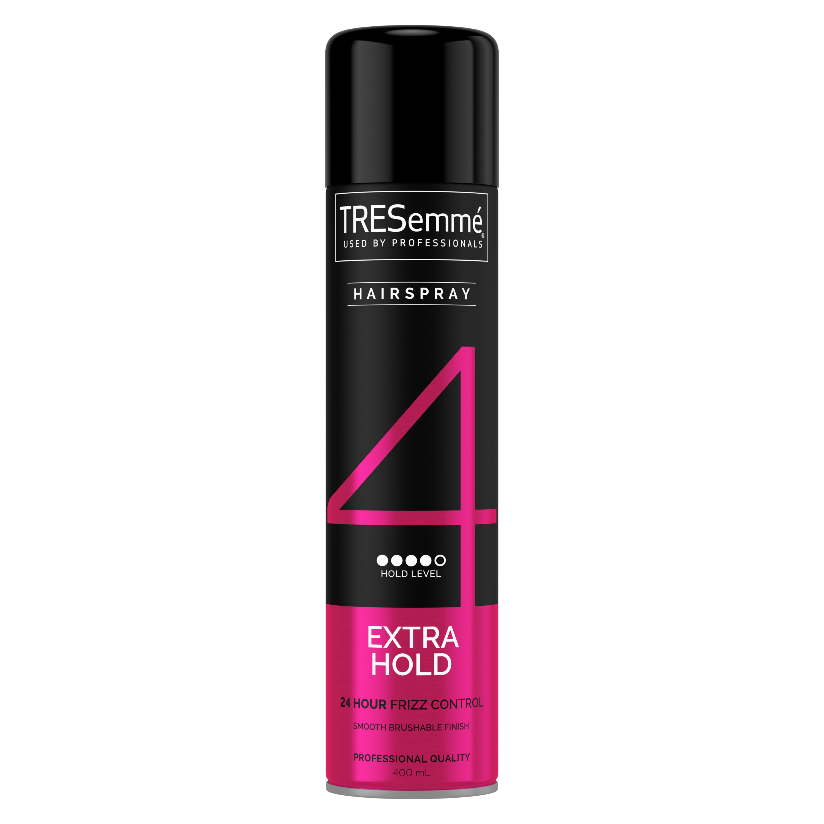 A 400ml can of TRESemmé Extra Hold Hairspray front of pack image