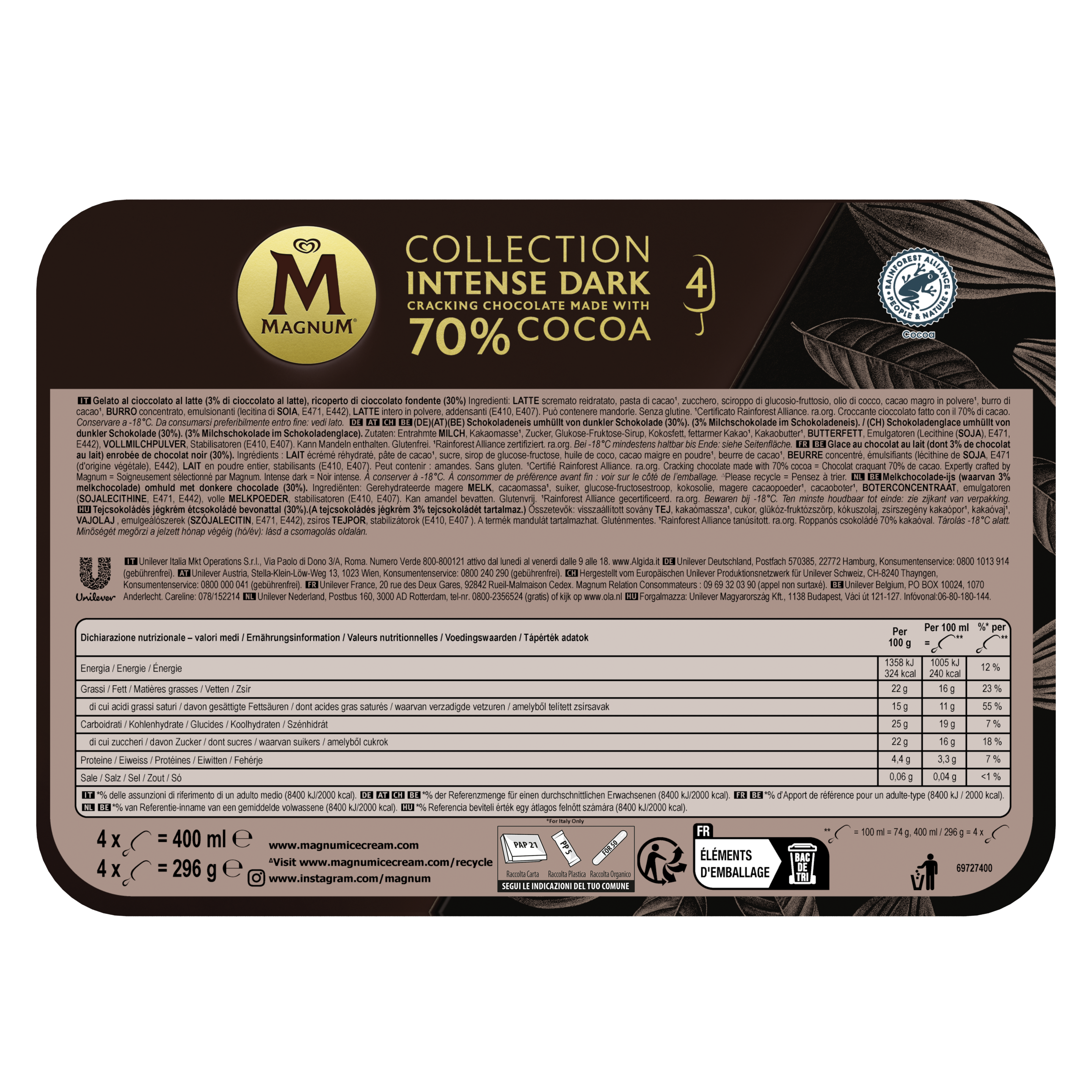 Magnum Bâtonnet Intense Dark