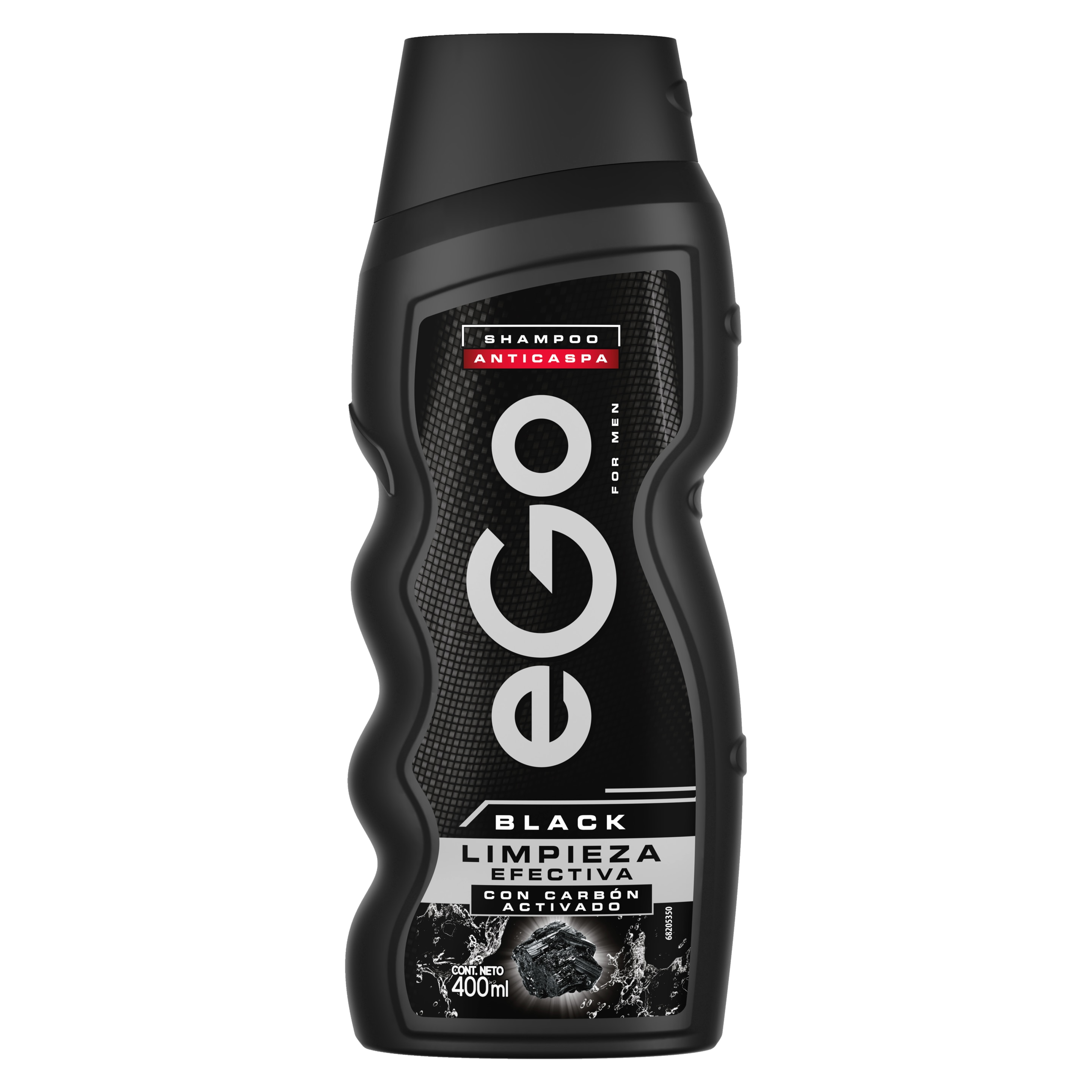 Shampoo eGo Black Limpieza Efectiva para hombres.