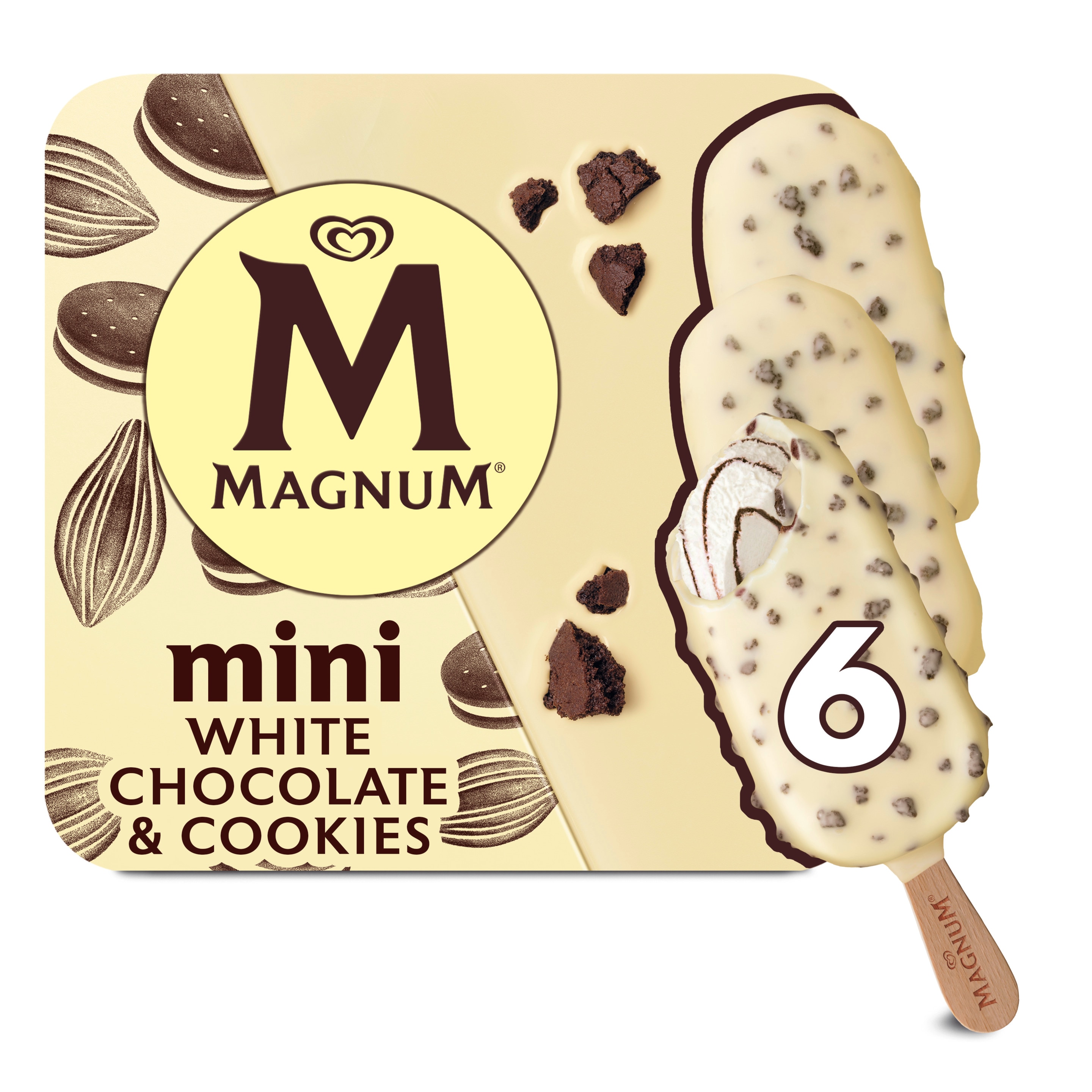 Magnum Mini White Chocolate & Cookies x6