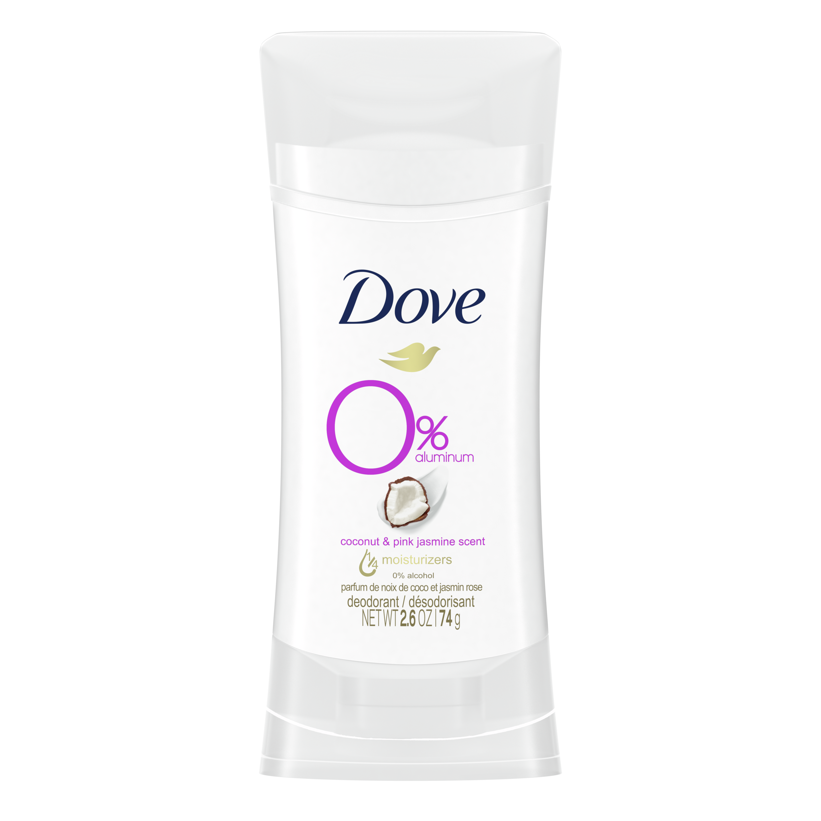 Dove 0% Aluminum Deodorant Coconut & Pink Jasmine 2.6oz