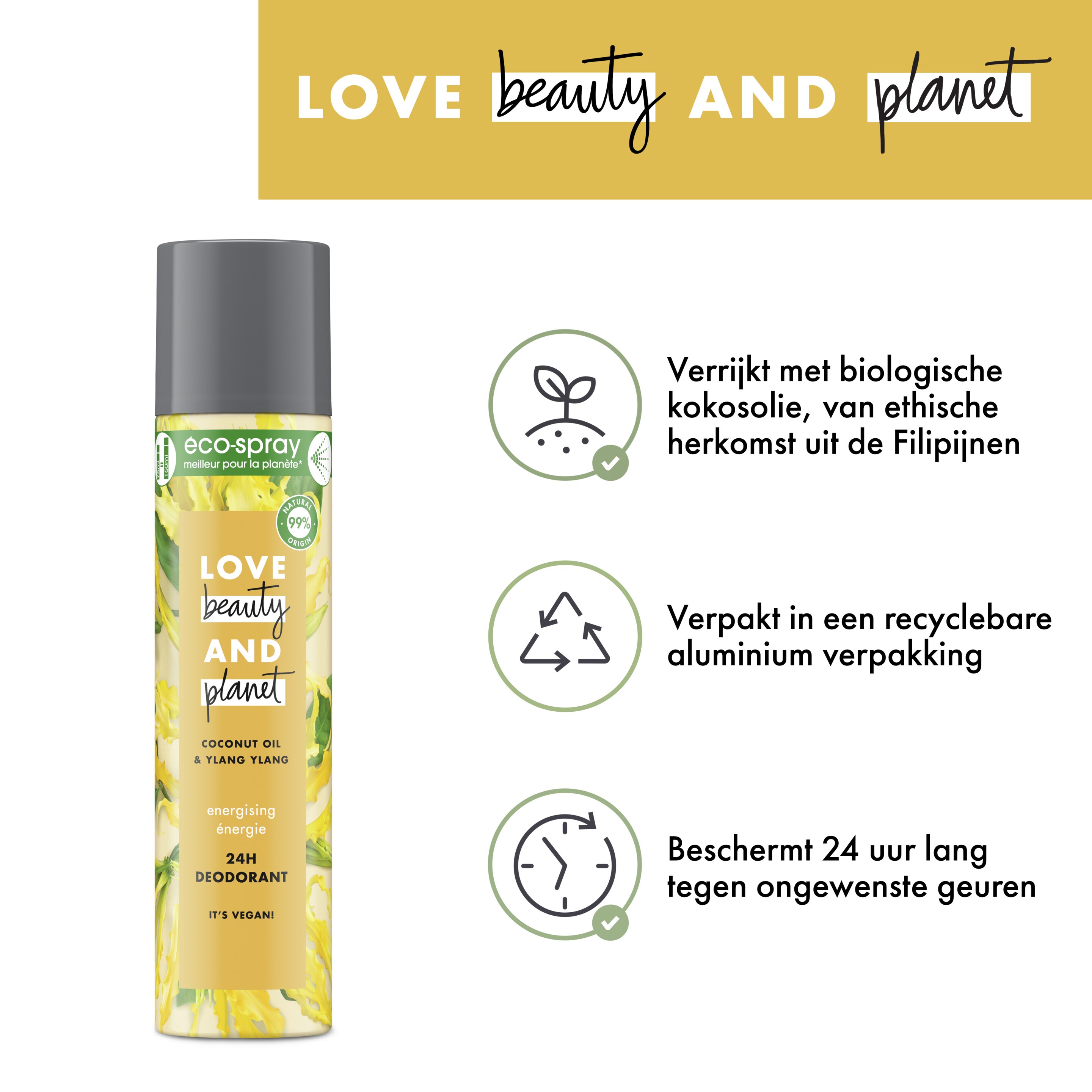 Coconut Oil & Ylang Ylang Energizing Eco-spray Deodorant