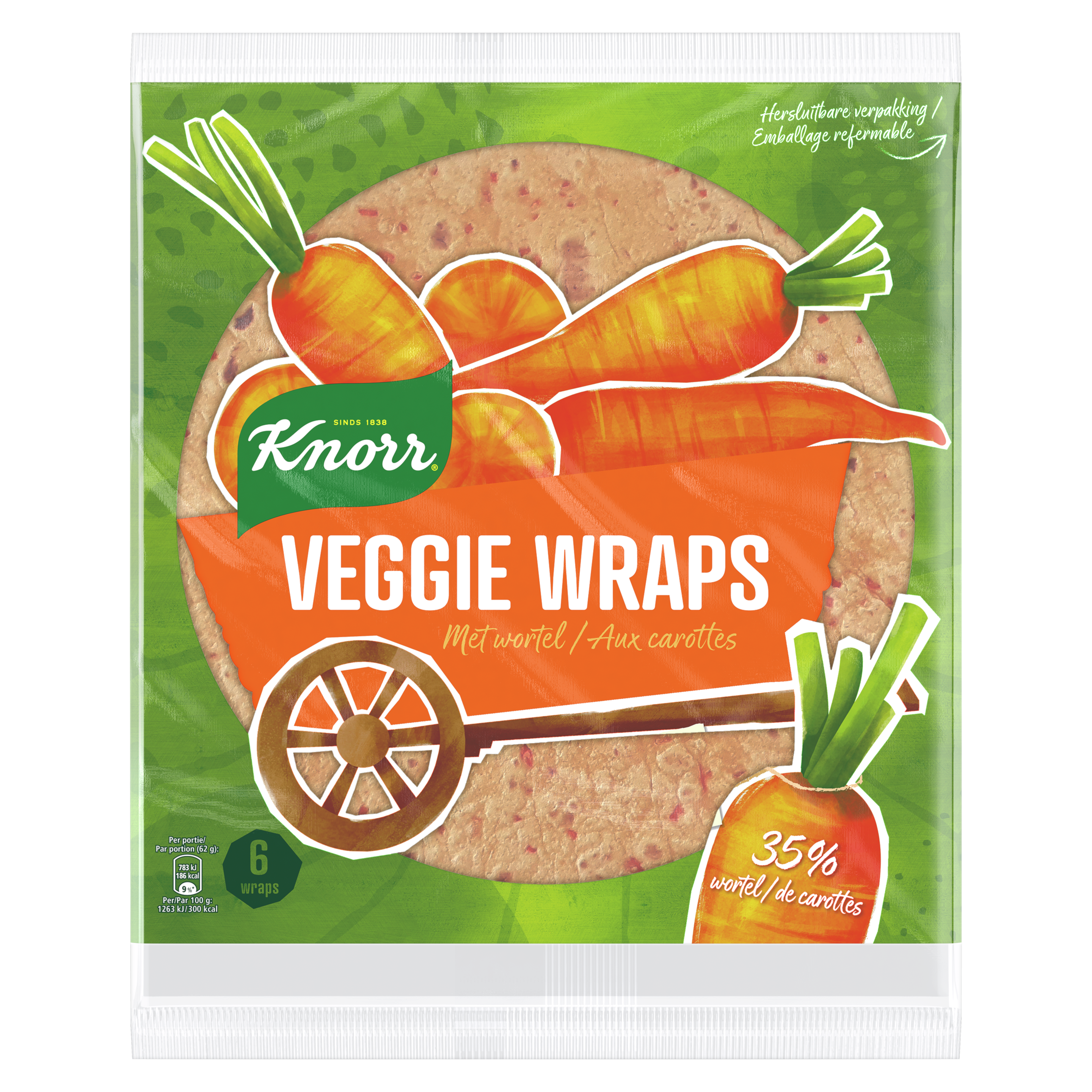Veggie Wrap met Wortel 370 g