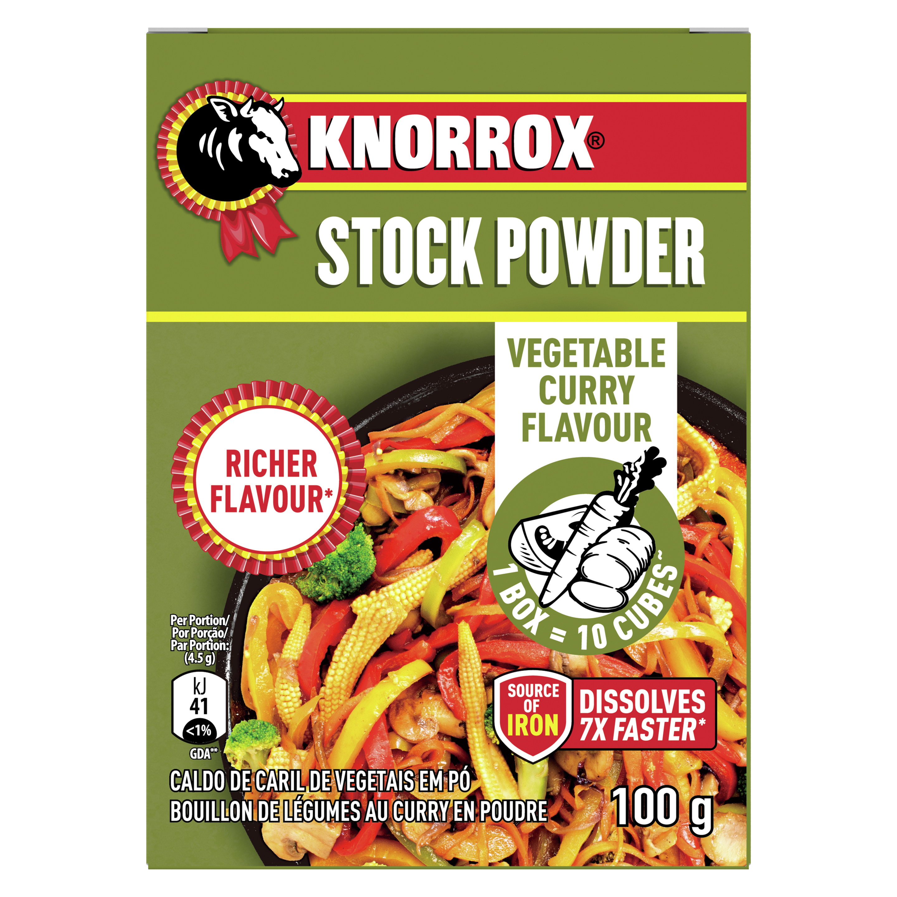 Knorrox Vegetable Curry Flavoured Stock Powder 100g