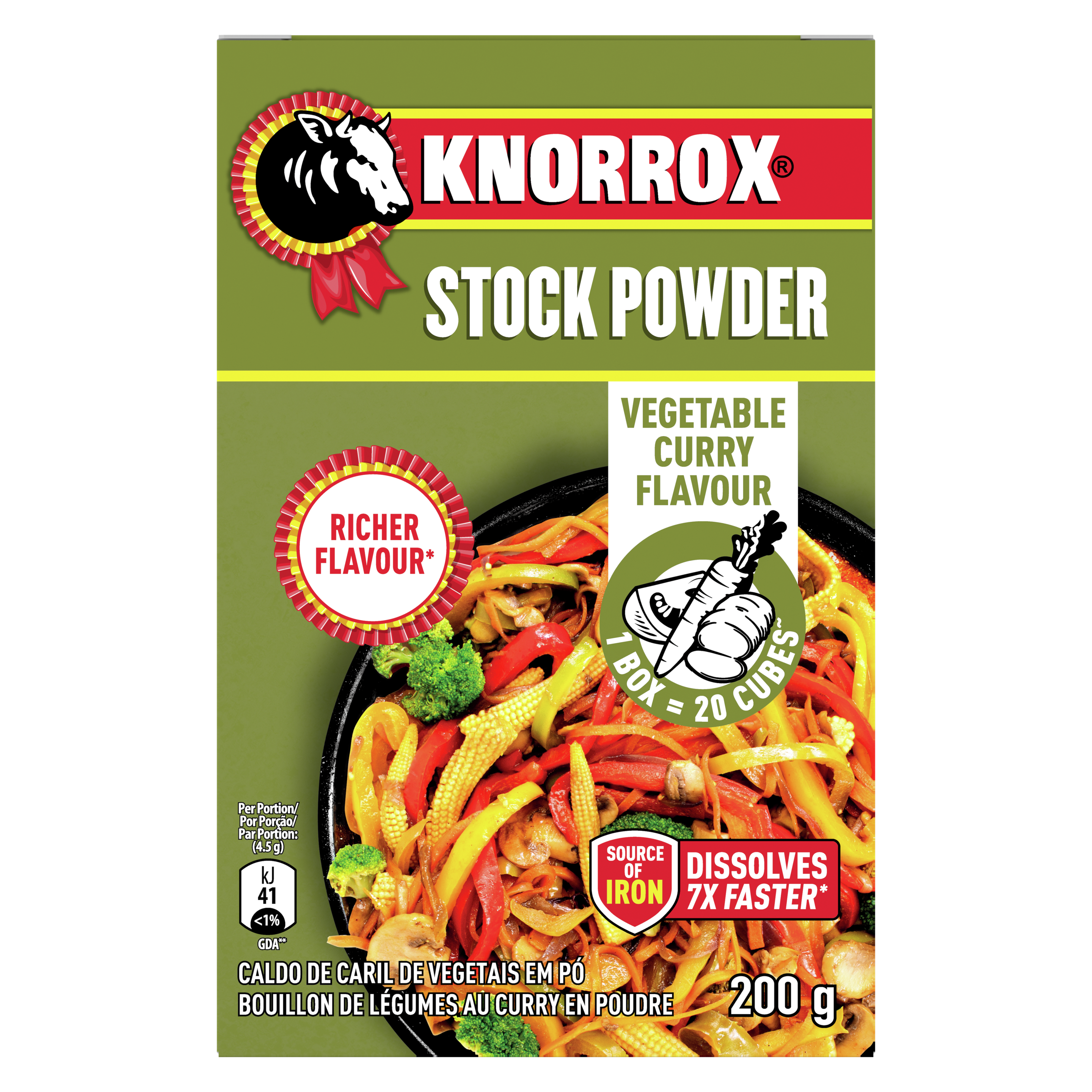 Knorrox Vegetable Curry Flavoured Stock Powder 200g