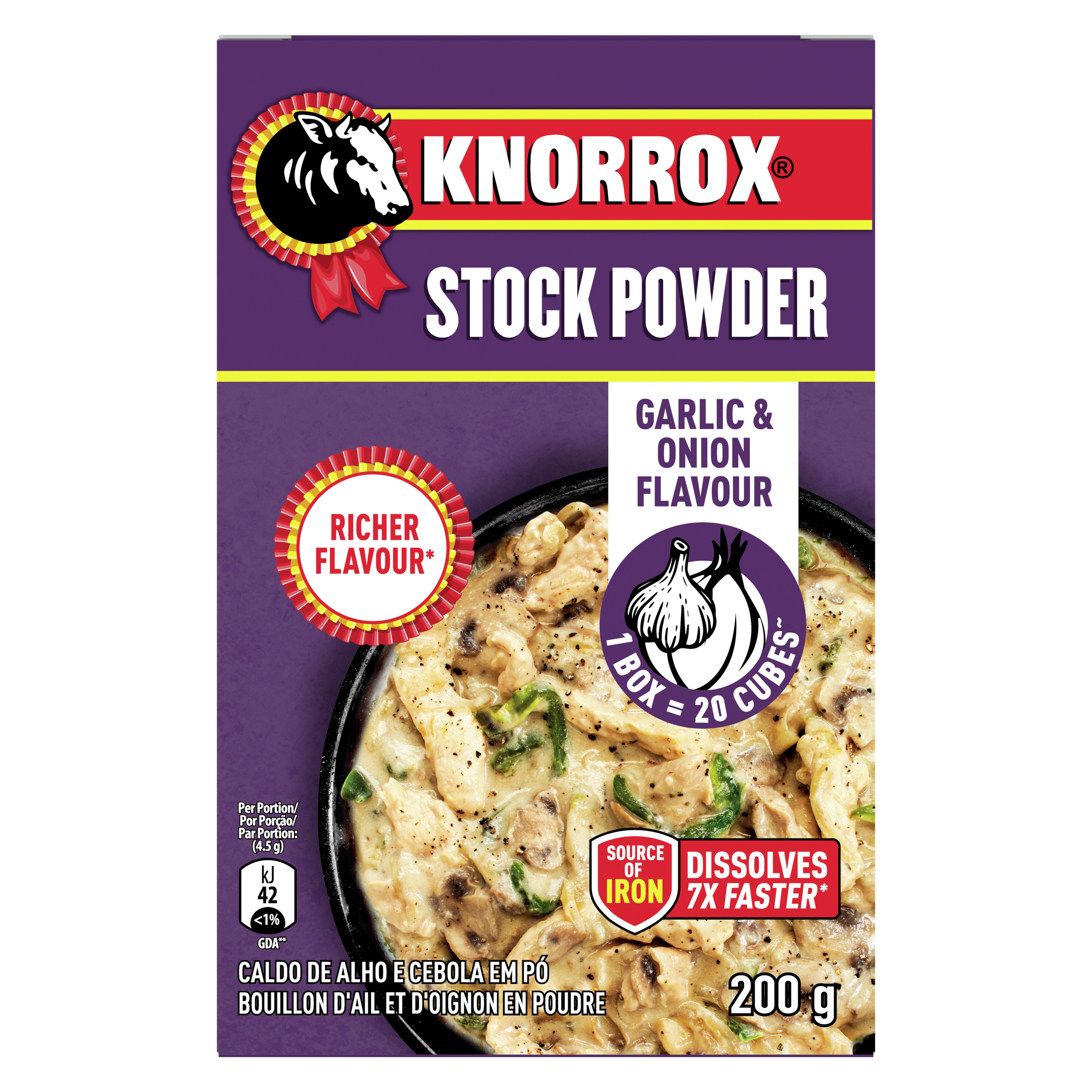 Knorrox Garlic & Onion Flavoured Stock Powder 200g