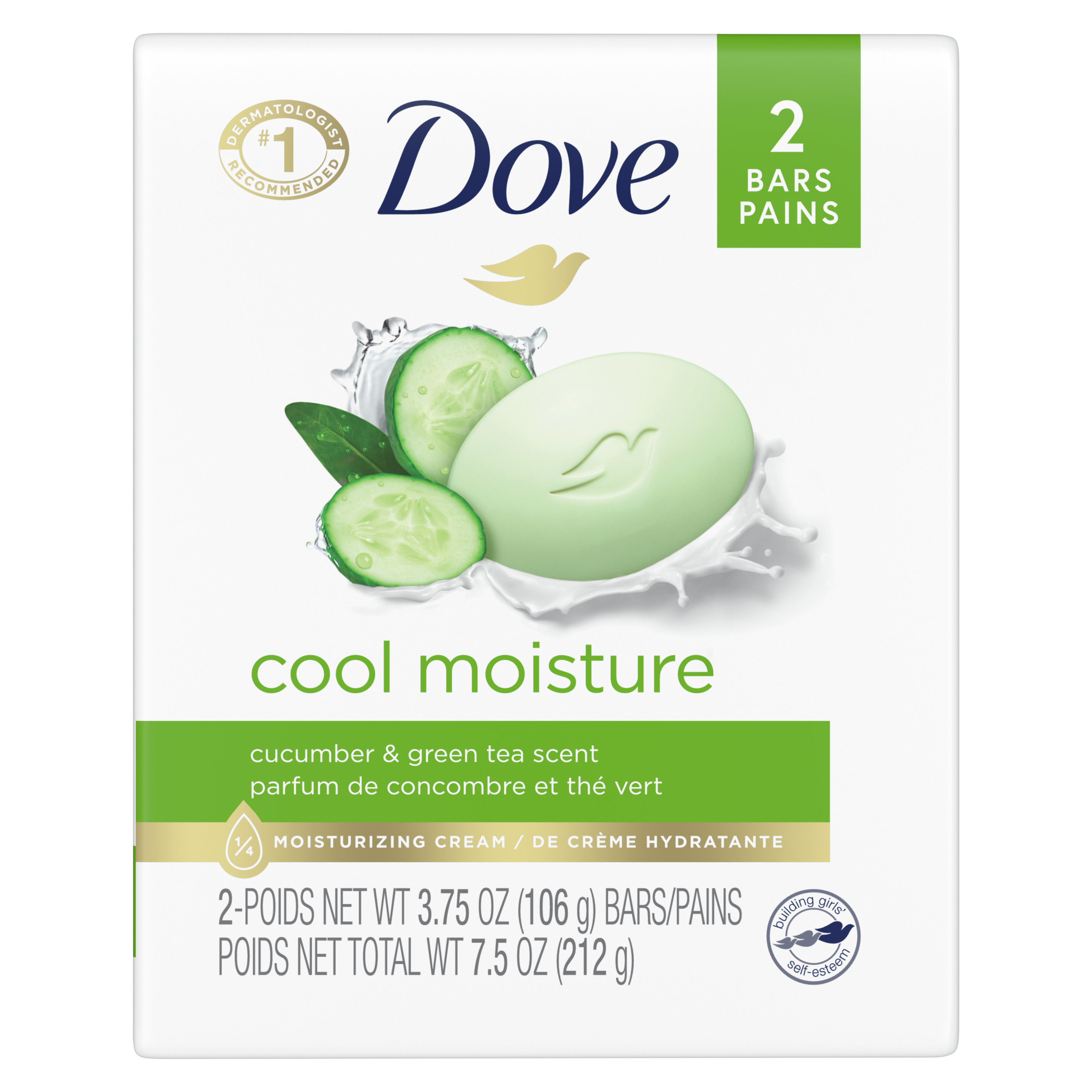 Dove Cool Moisture Beauty Bar 3.75 oz 2Bar