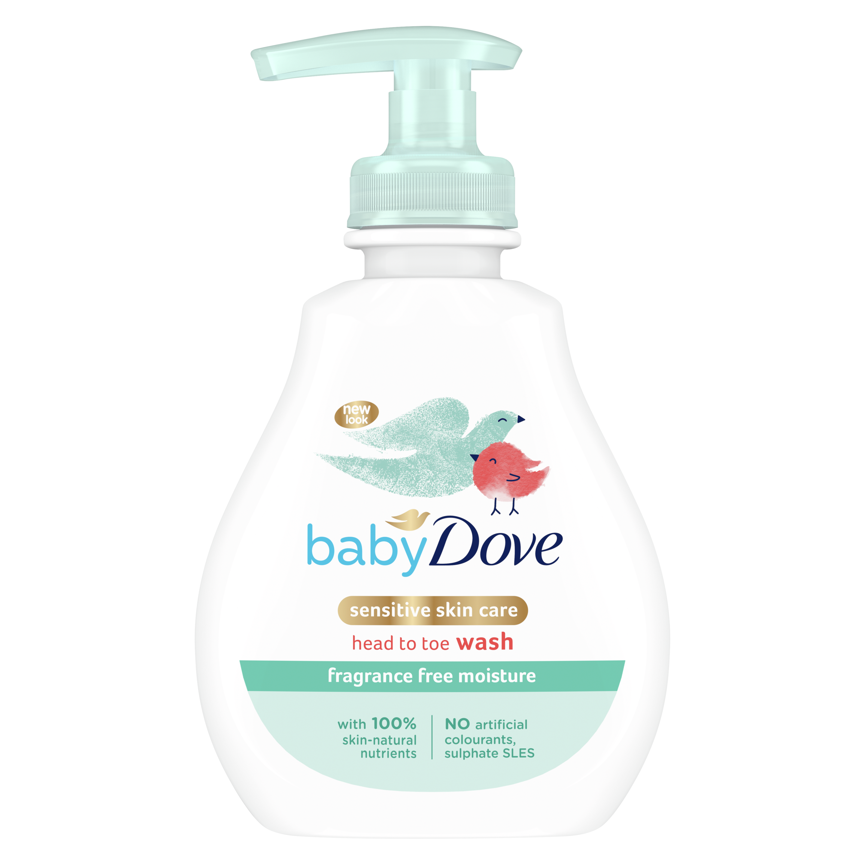 Baby Dove Sensitive Moisture Fragrance Free Head to Toe Wash 200ml